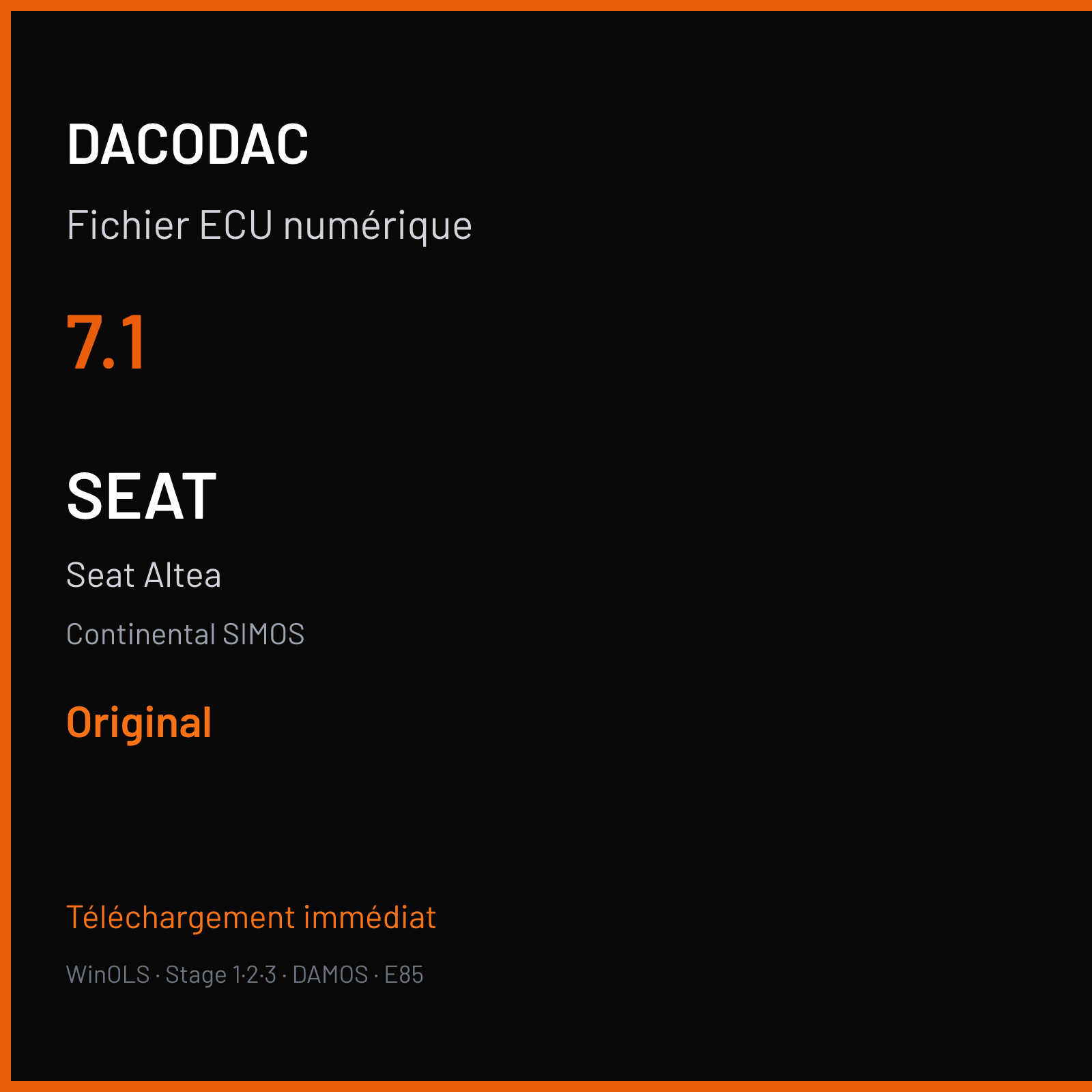 Seat Altea (2005) — Continental SIMOS — 7.1 — Original