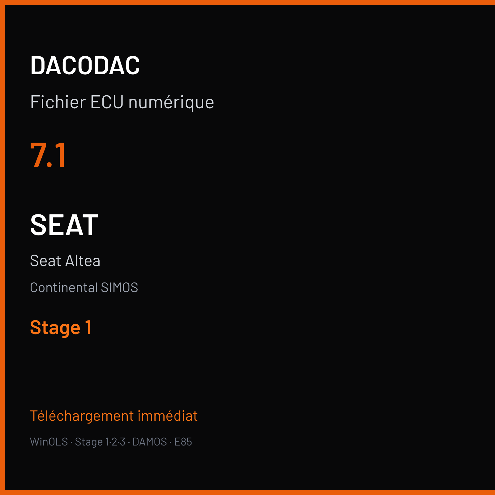 Seat Altea (2005) — Continental SIMOS — 7.1 — Stage 1
