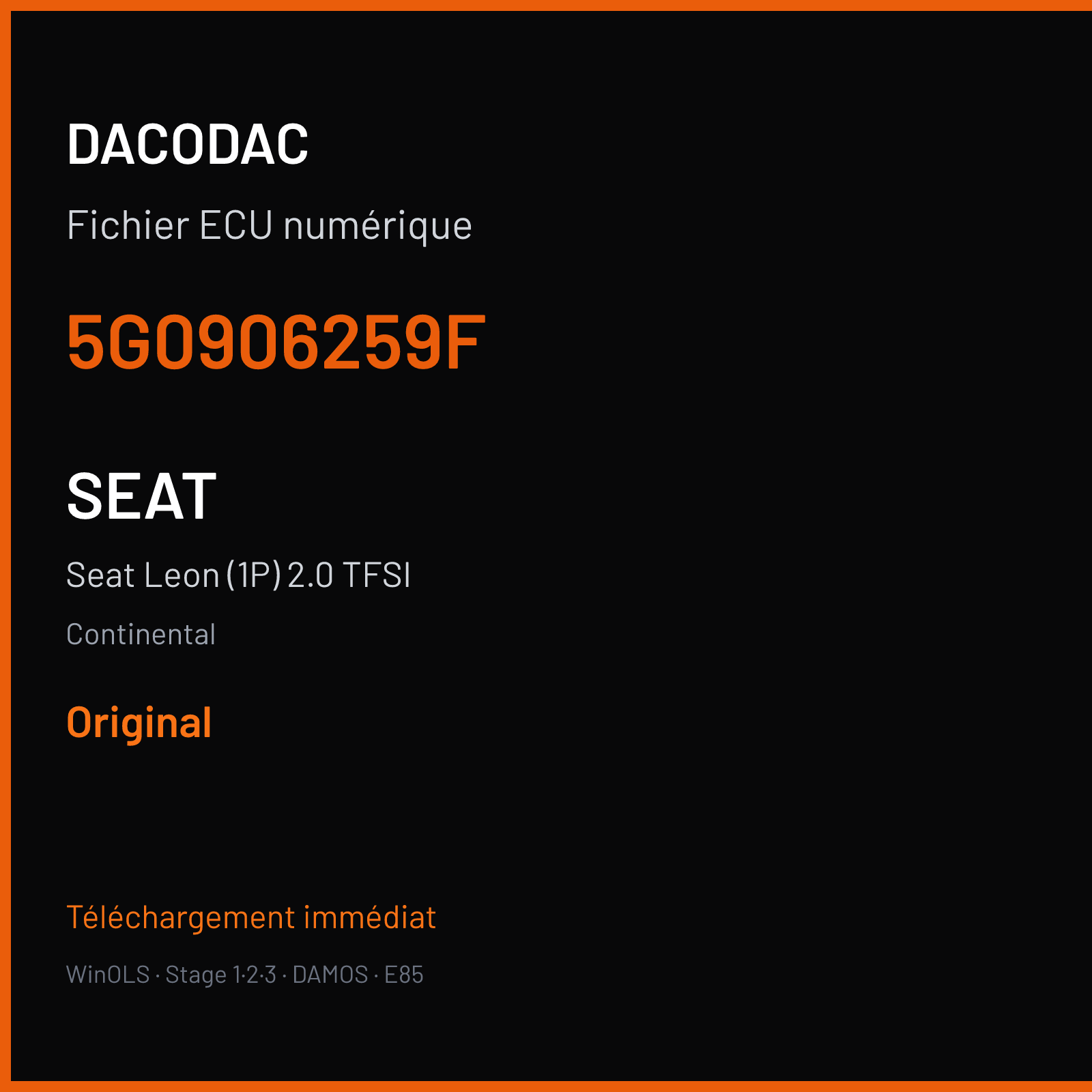 Seat Leon (1P) 2.0 TFSI (2012) — Continental — 5G0906259F — Original