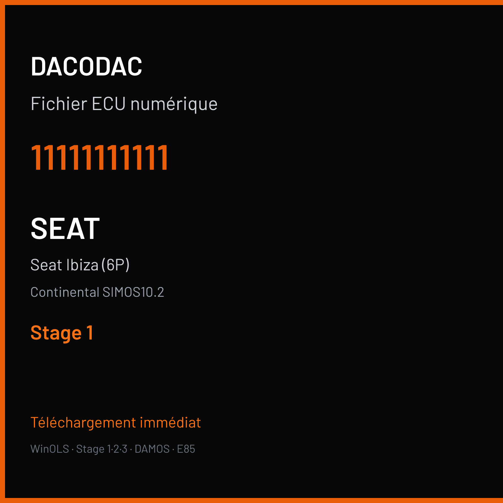 Seat Ibiza (6P) (2015) — Continental SIMOS10.2 — 11111111111 — Stage 1