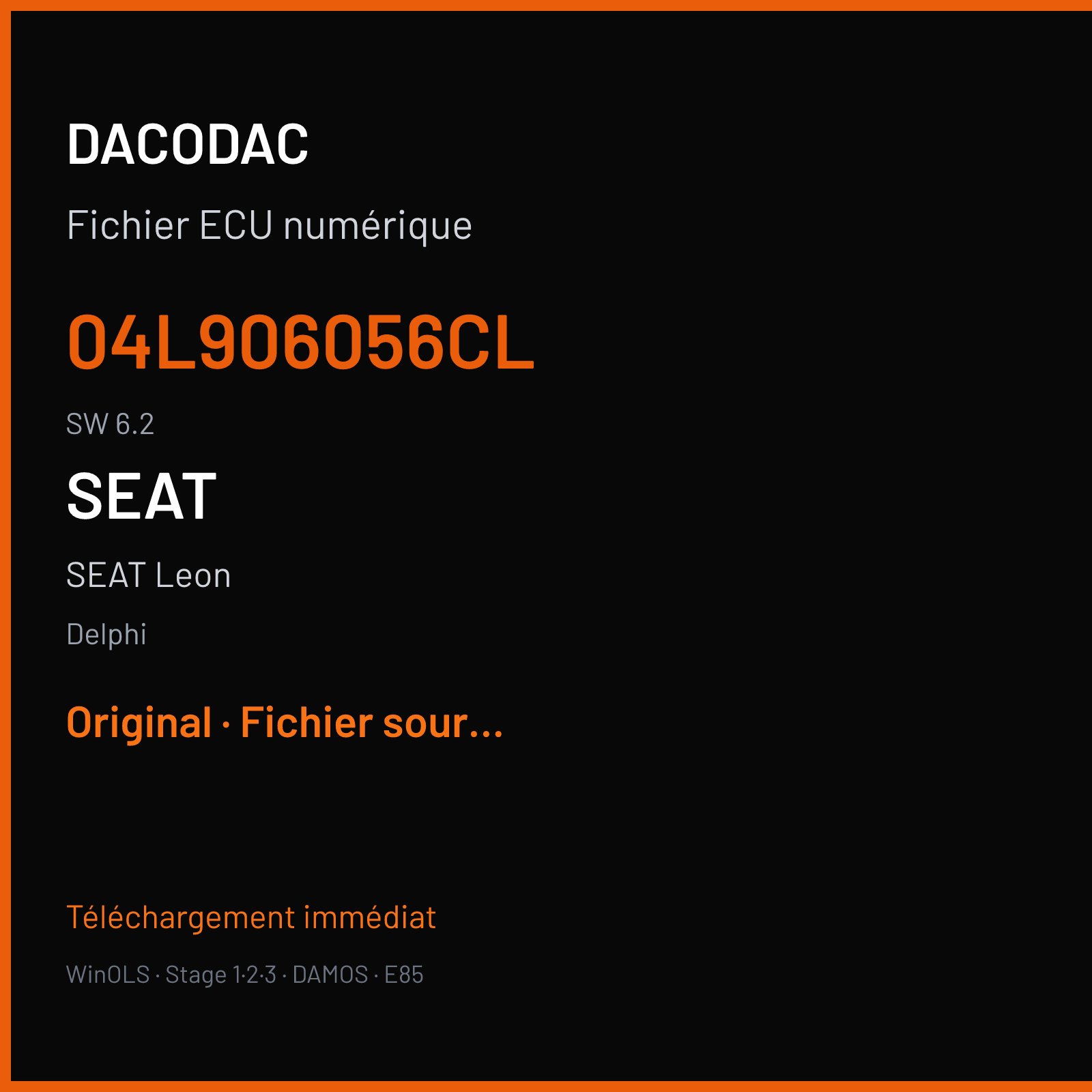 SEAT Leon (2016) — Delphi — 04L906056CL · 6.2 — Original