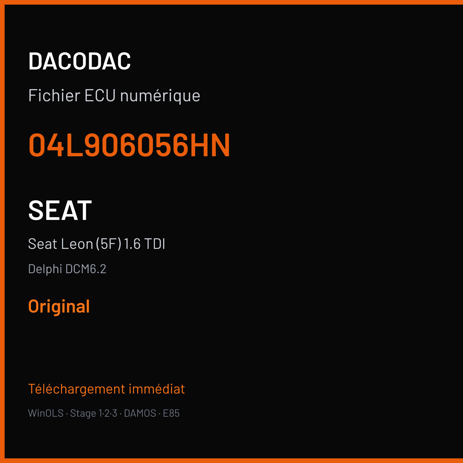 Seat Leon (5F) 1.6 TDI — Delphi DCM6.2 — 04L906056HN — Original