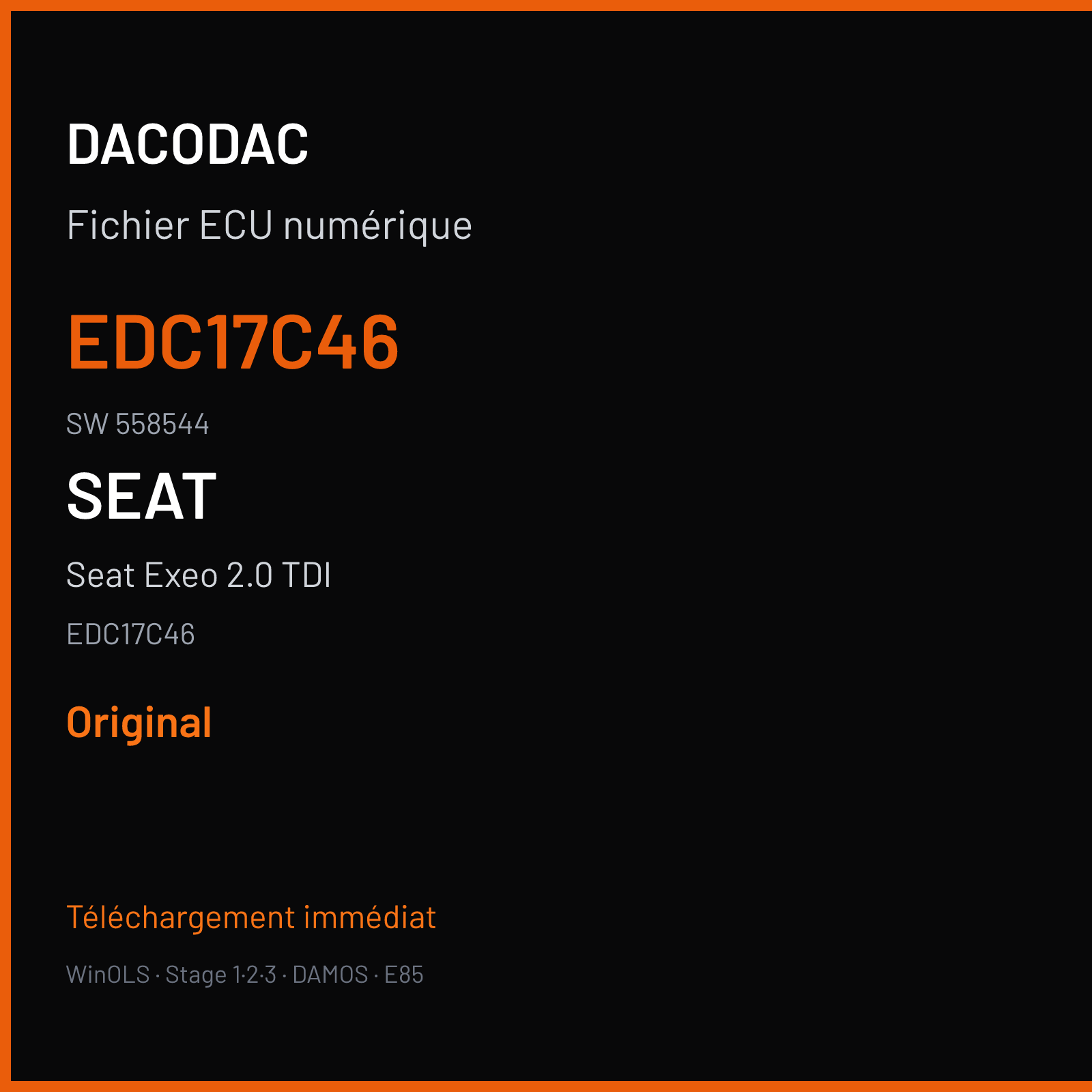 Seat Exeo 2.0 TDI (2011) — EDC17C46 — EDC17C46 · 558544 — Original