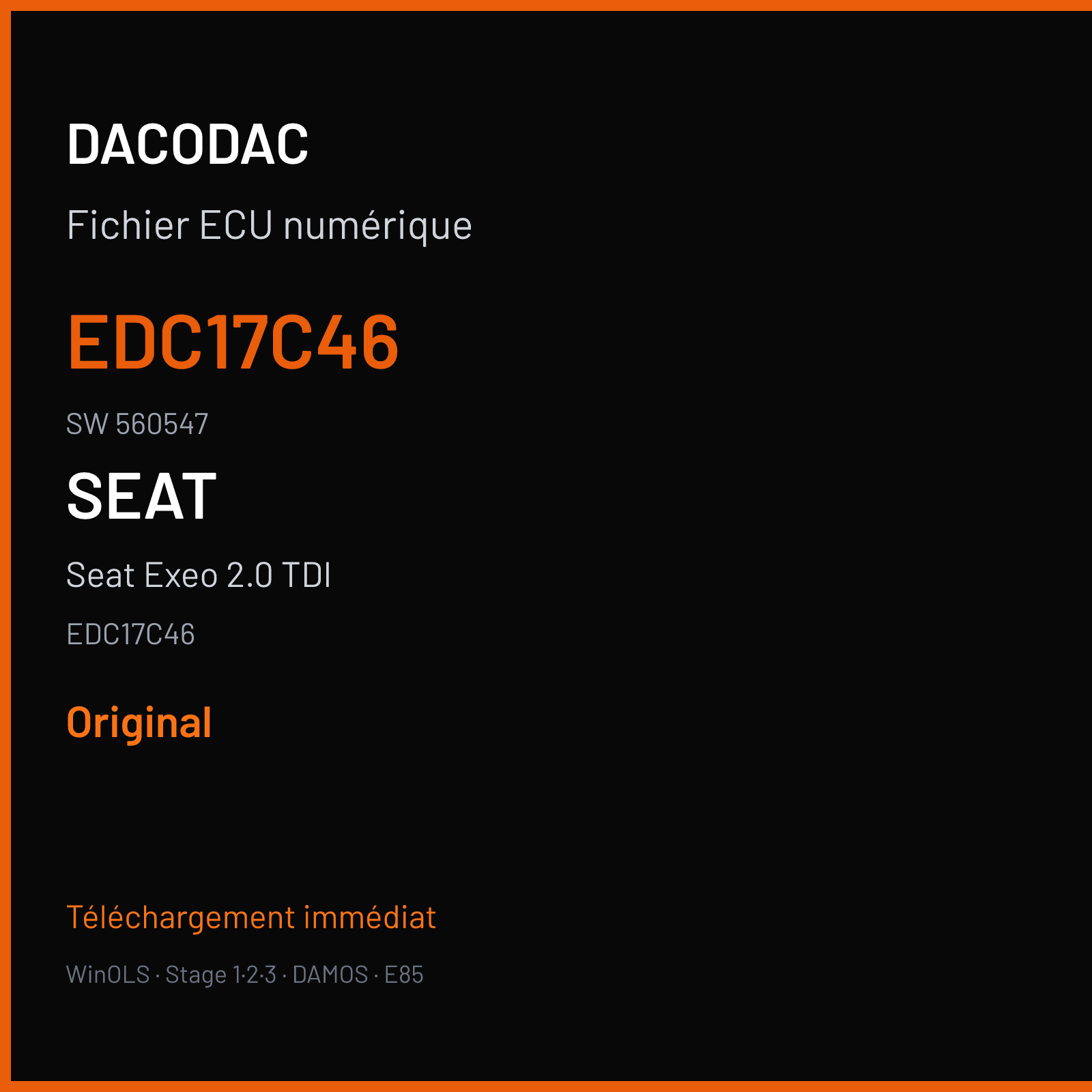 Seat Exeo 2.0 TDI (2013) — EDC17C46 — EDC17C46 · 560547 — Original