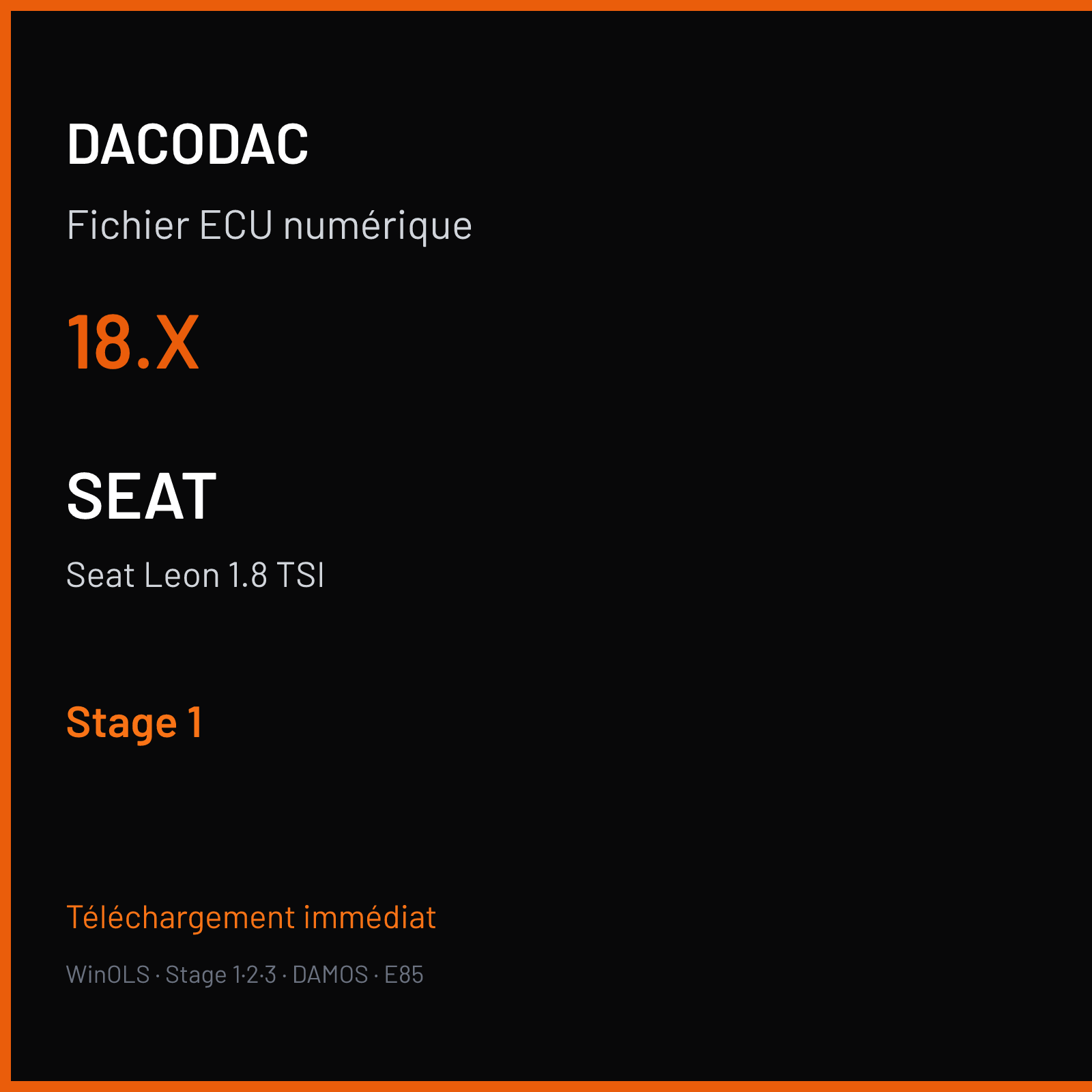 Seat Leon 1.8 TSI (2015) — 18.X — Stage 1