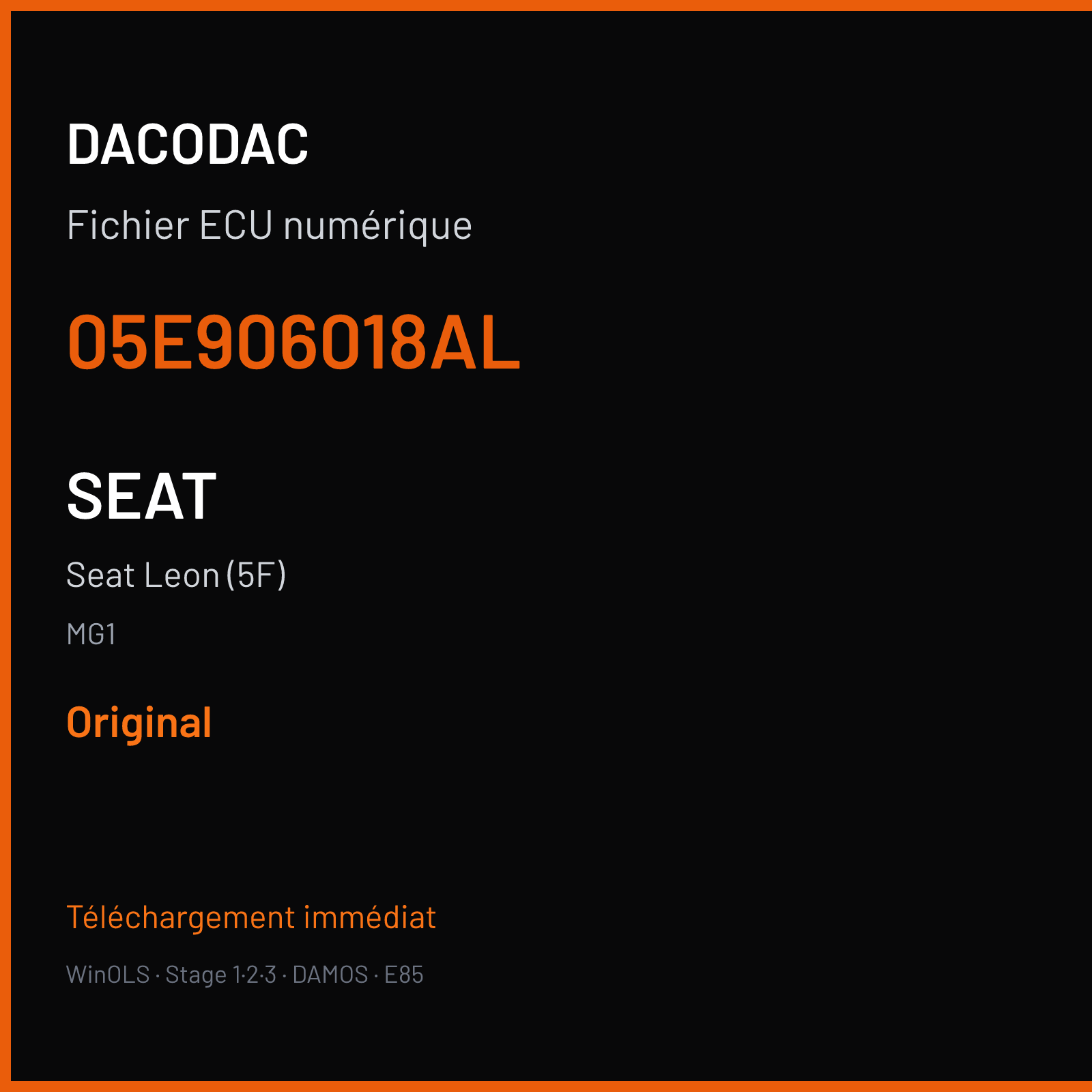 Seat Leon (5F) (2019) — MG1 — 05E906018AL — Original
