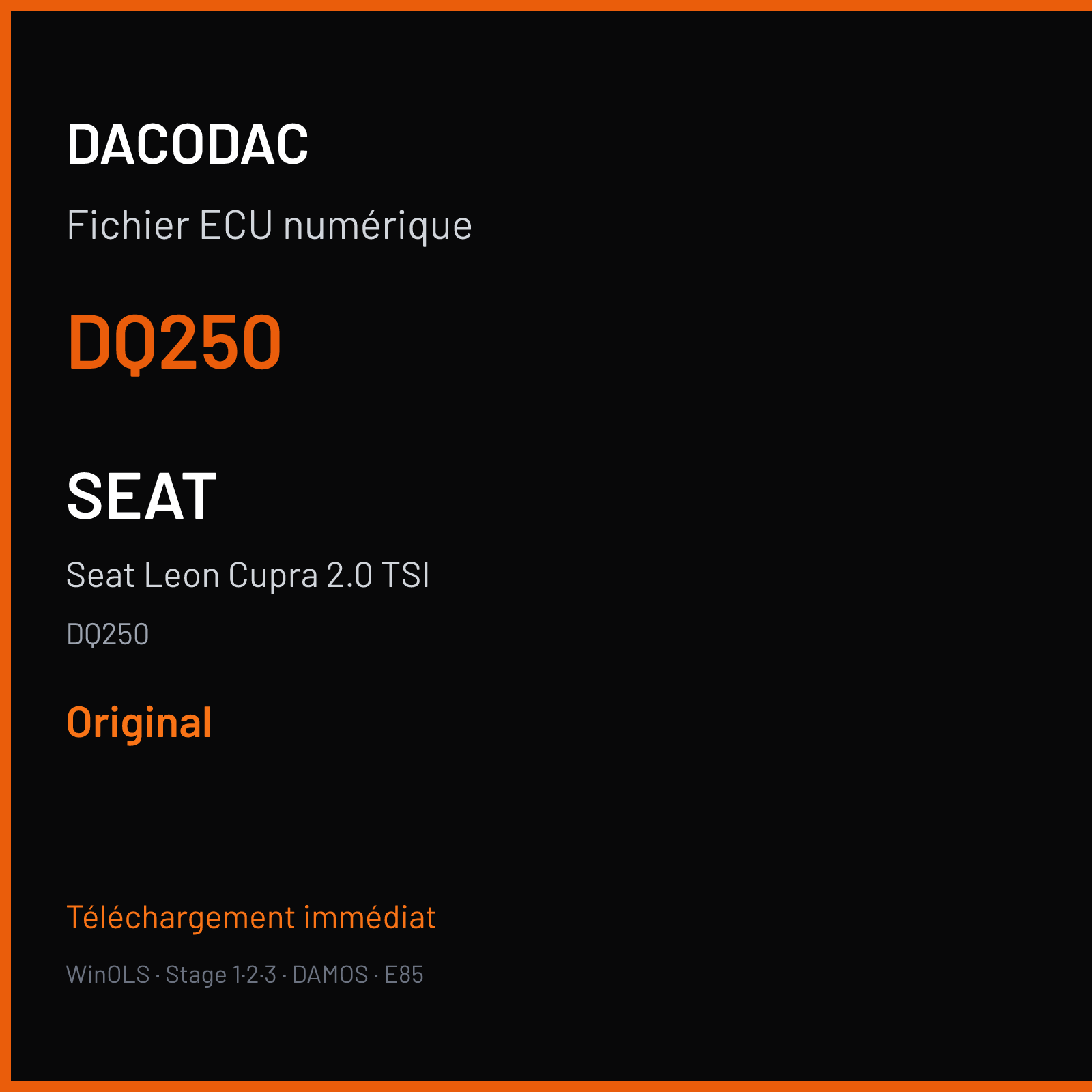 Seat Leon Cupra 2.0 TSI (2014) — DQ250 — DQ250 — Original