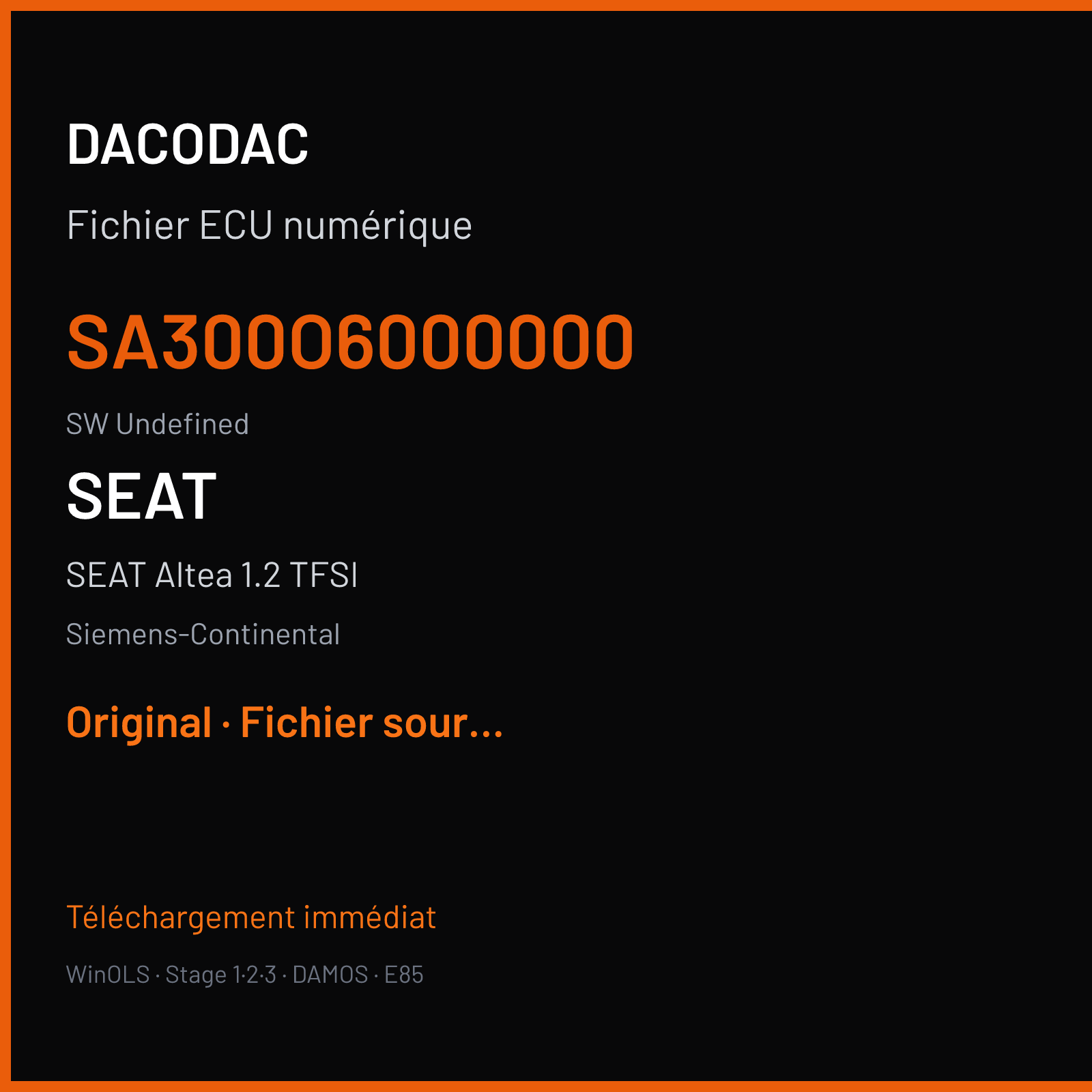 SEAT Altea 1.2 TFSI (2015) — Siemens-Continental — SA300O6000000 · Undefined — Original