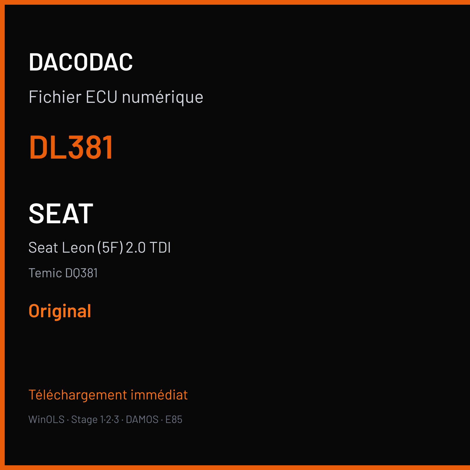 Seat Leon (5F) 2.0 TDI (2015) — Temic DQ381 — DL381 — Original
