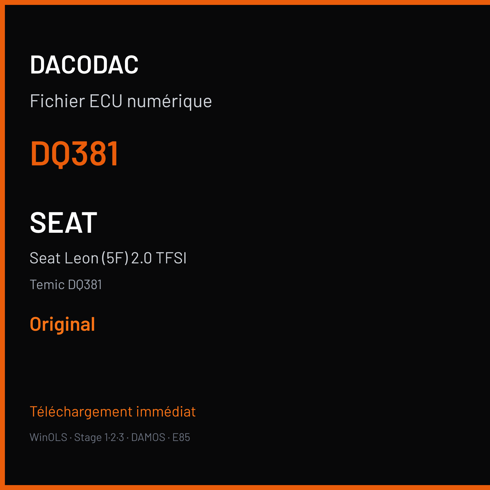 Seat Leon (5F) 2.0 TFSI (2019) — Temic DQ381 — DQ381 — Original