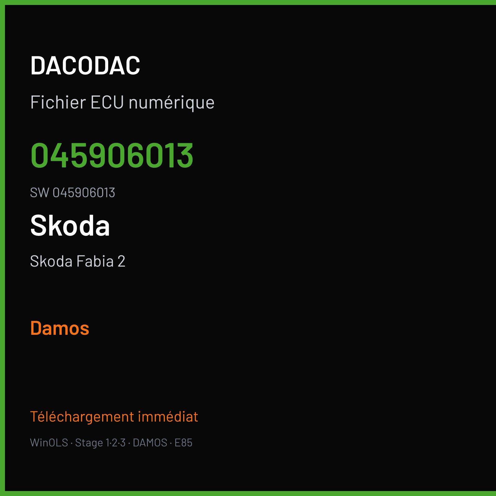 Skoda Fabia 2 — 045906013 · 045906013 — Damos