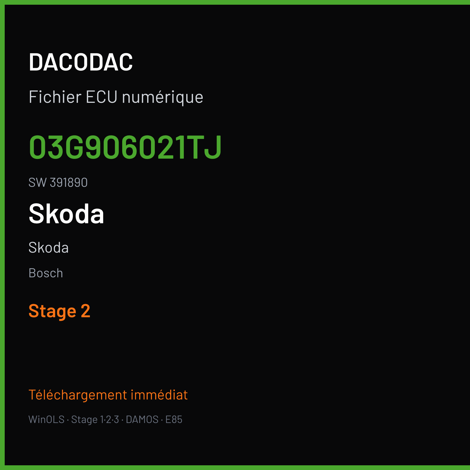 Skoda — Bosch — 03G906021TJ · 391890 — Stage 2