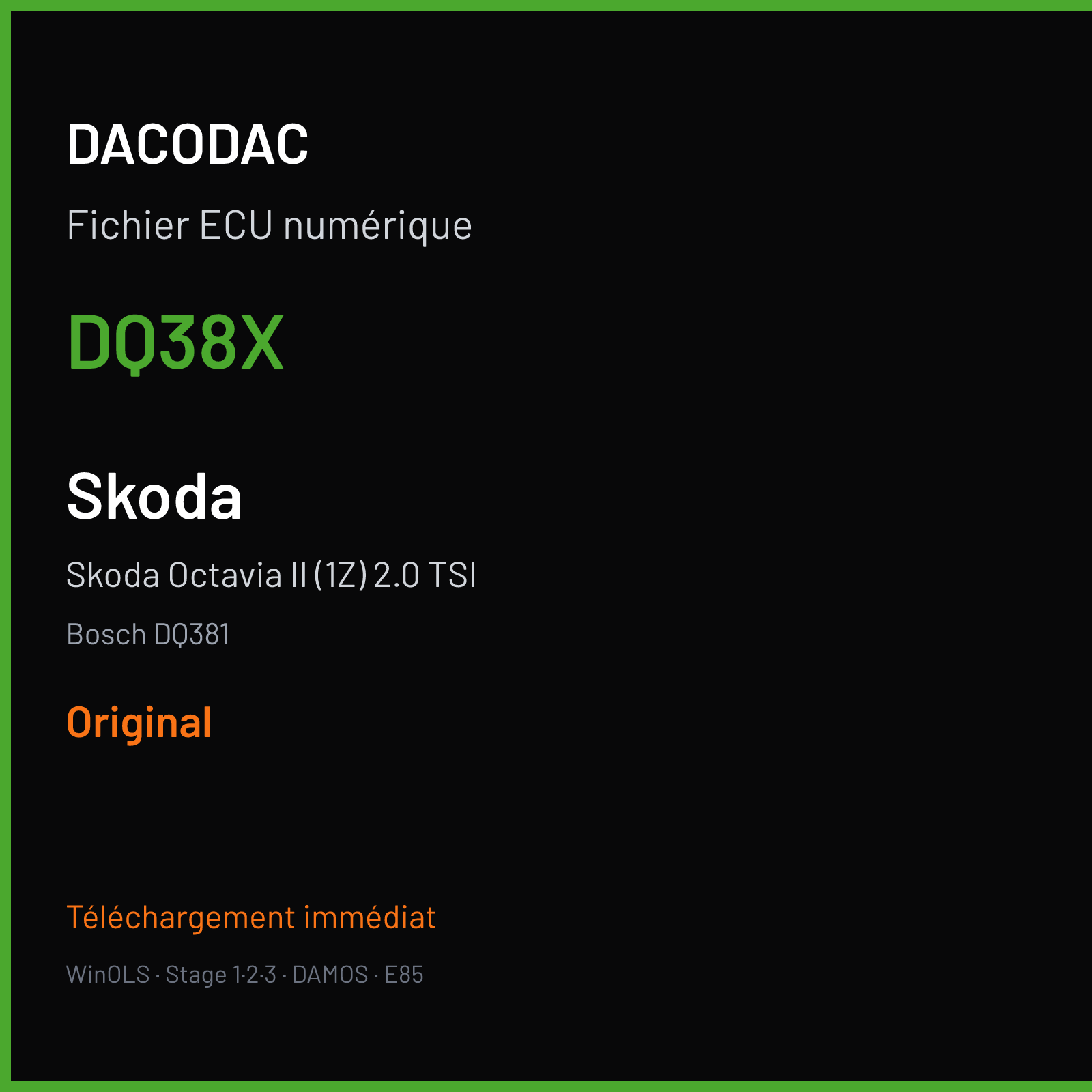 Skoda Octavia II (1Z) 2.0 TSI (2020) — Bosch DQ381 — DQ38X — Original