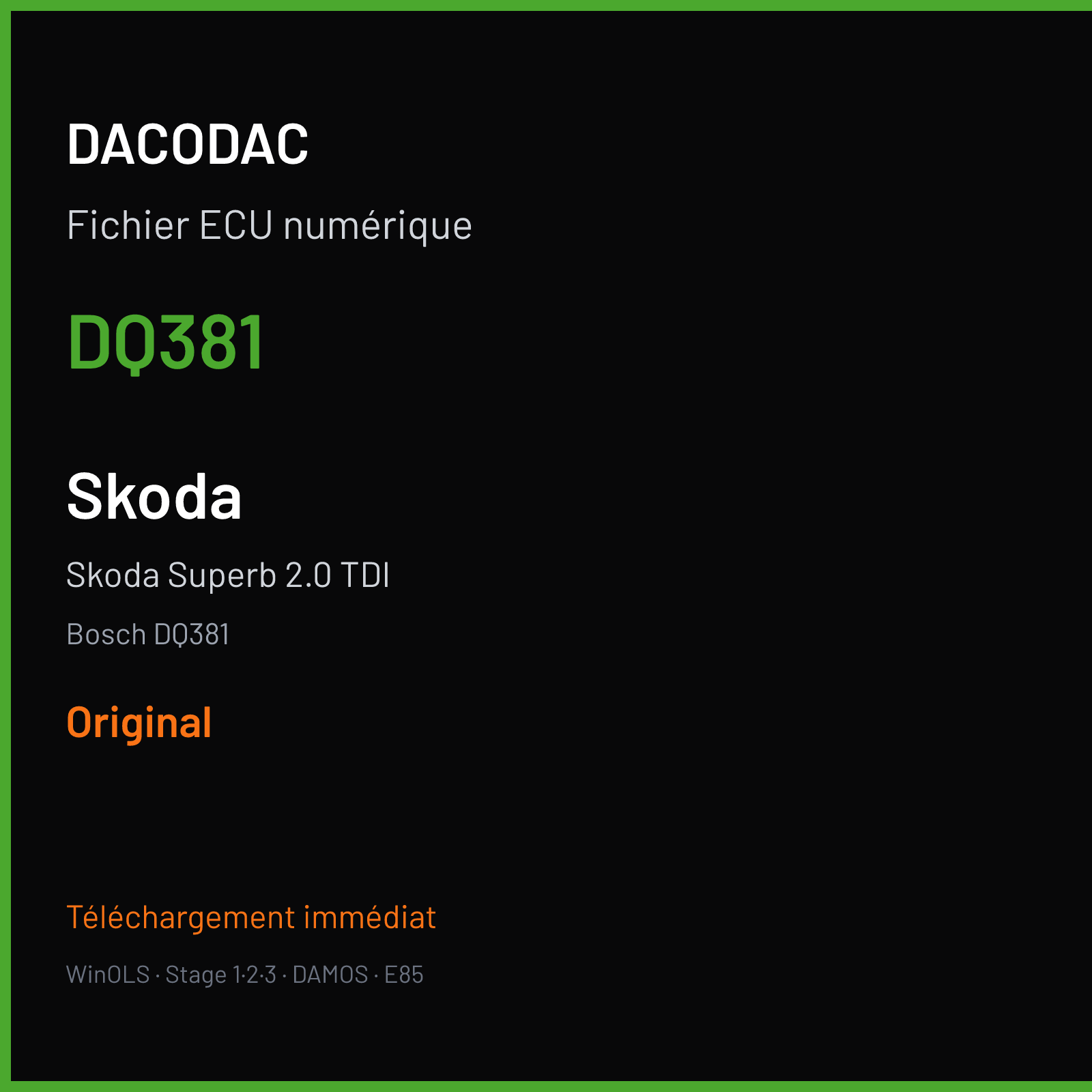Skoda Superb 2.0 TDI (2019) — Bosch DQ381 — DQ381 — Original