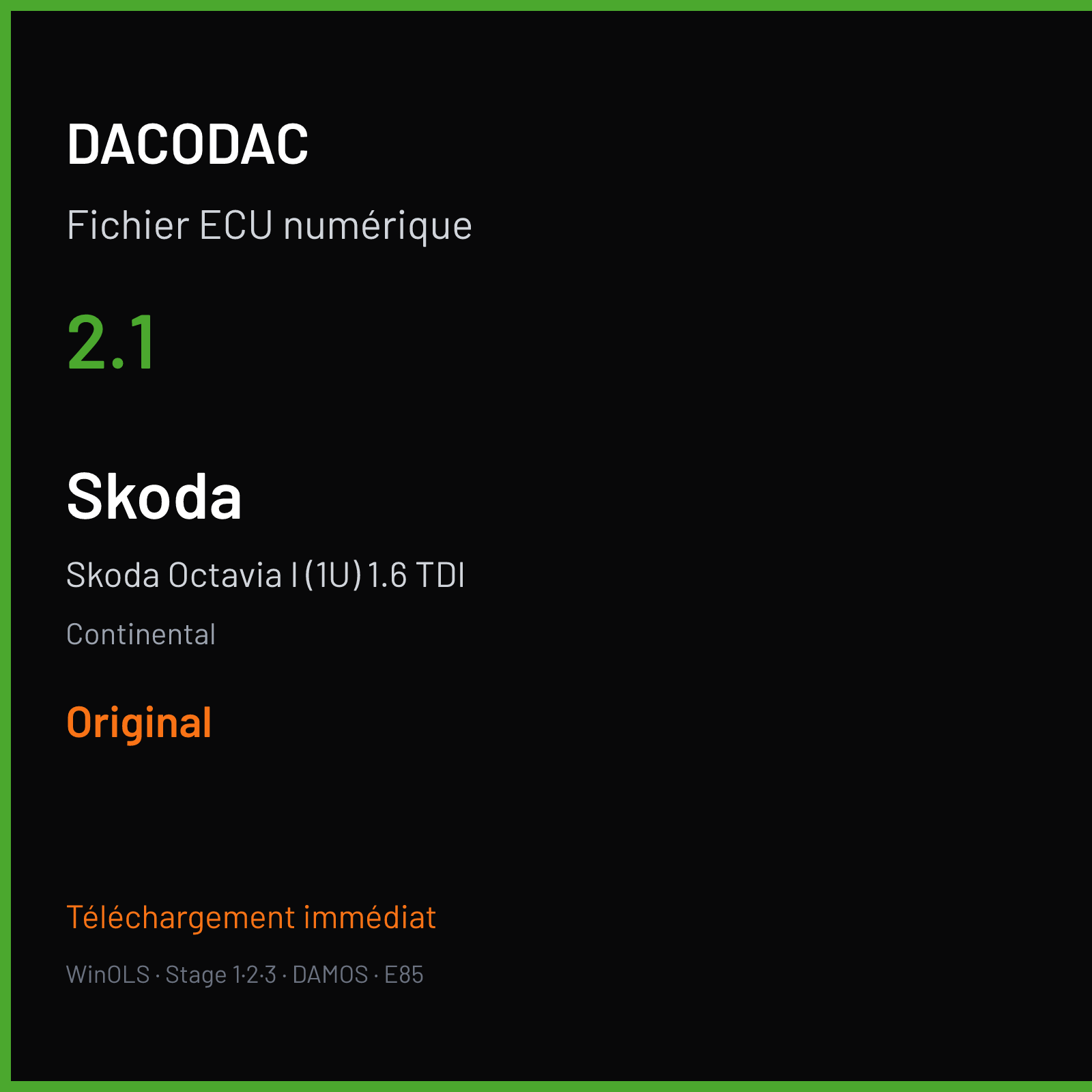 Skoda Octavia I (1U) 1.6 TDI (2010) — Continental — 2.1 — Original