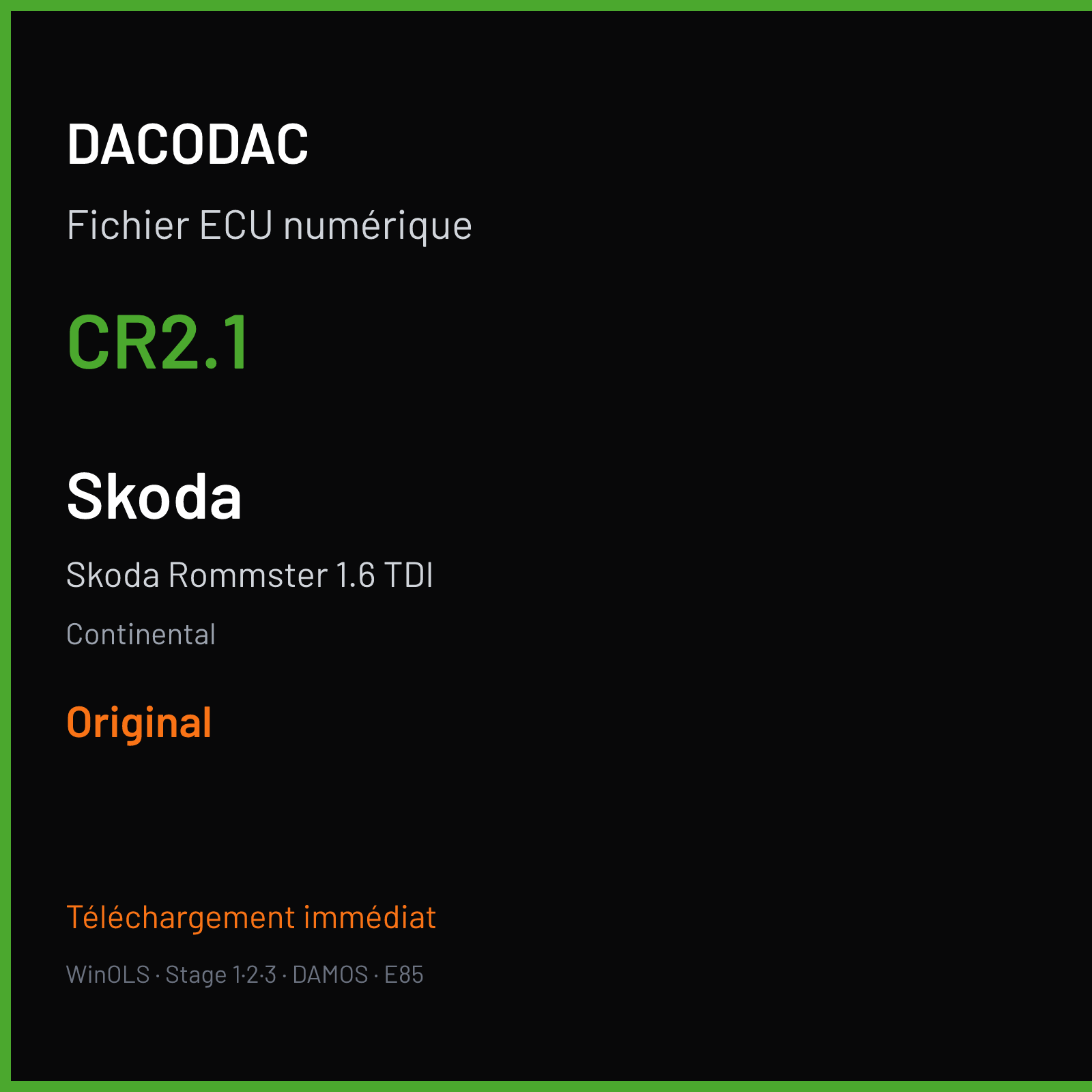 Skoda Rommster 1.6 TDI (2011) — Continental — CR2.1 — Original