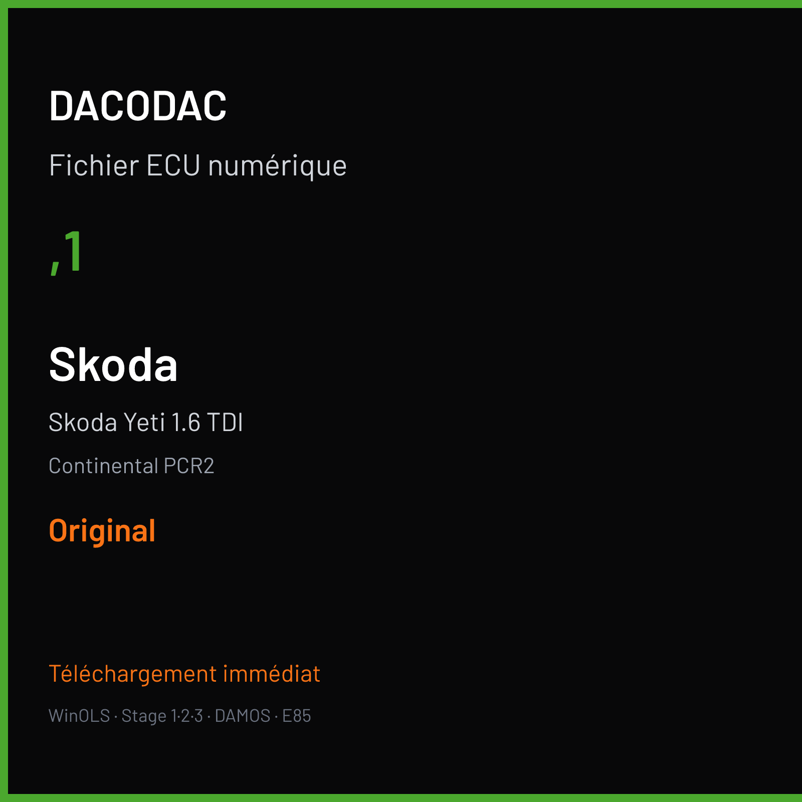 Skoda Yeti 1.6 TDI (2014) — Continental PCR2 — ,1 — Original
