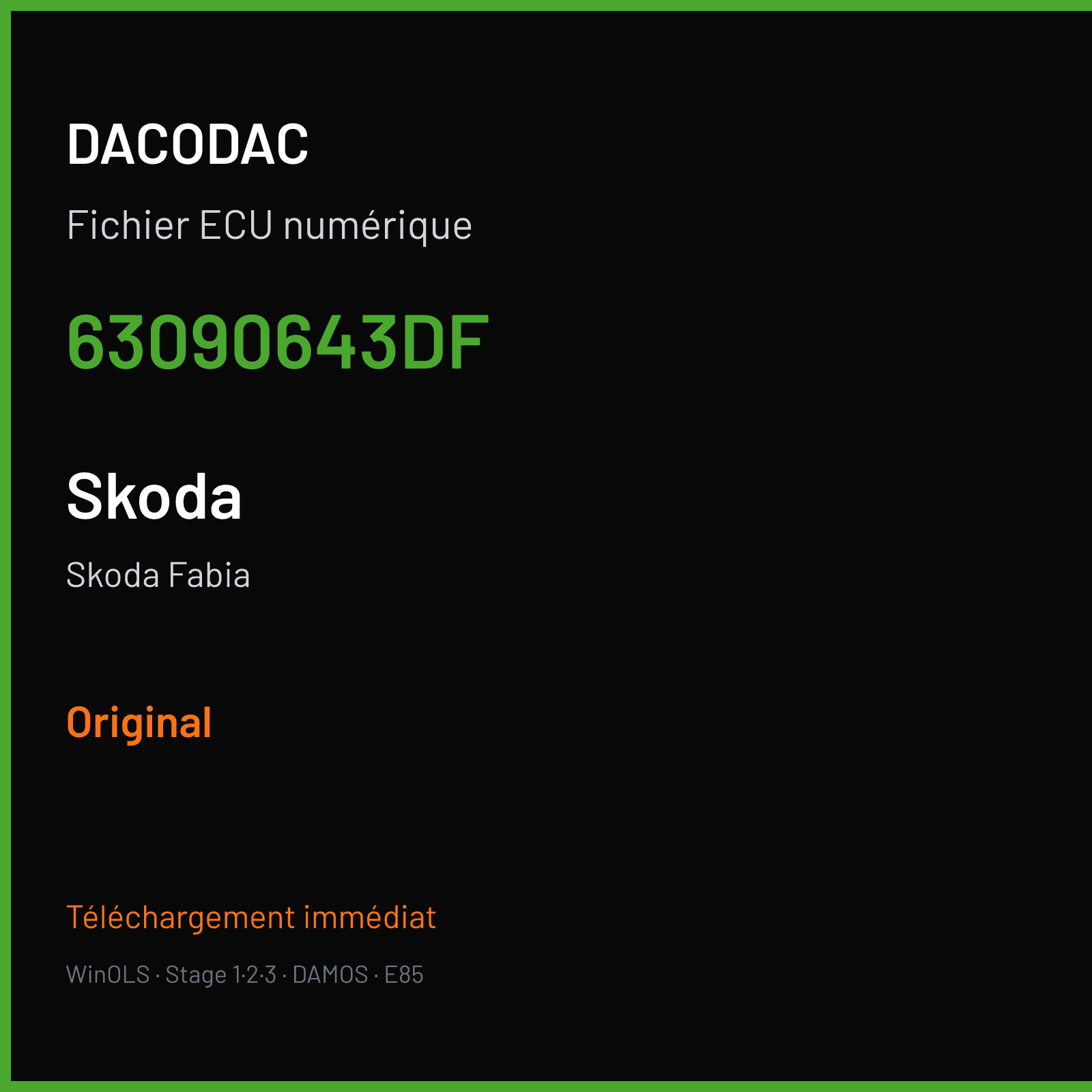 Skoda Fabia — 63090643DF — Original