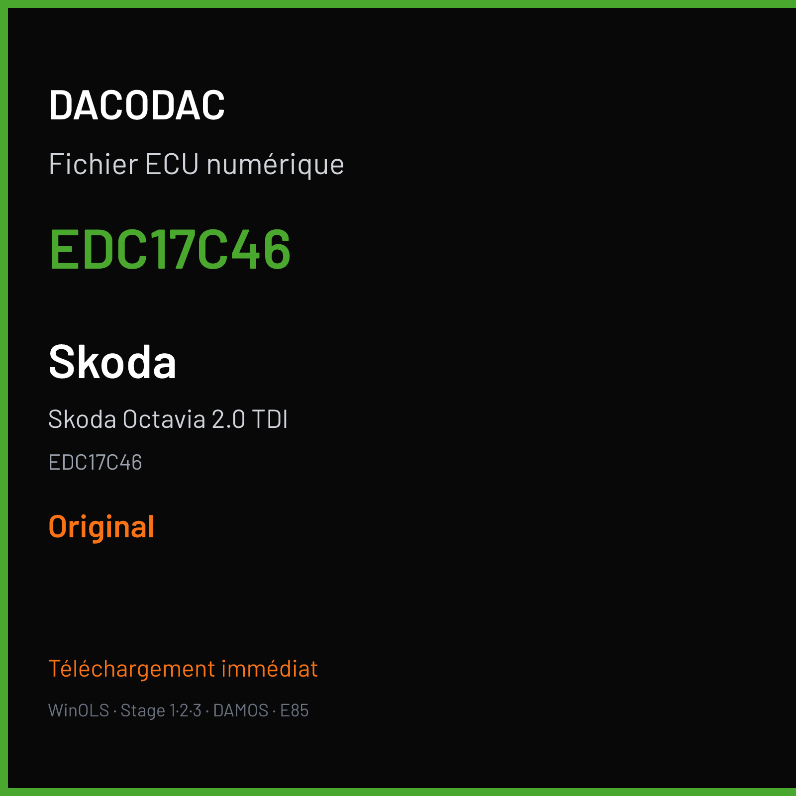 Skoda Octavia 2.0 TDI (2011) — EDC17C46 — EDC17C46 — Original