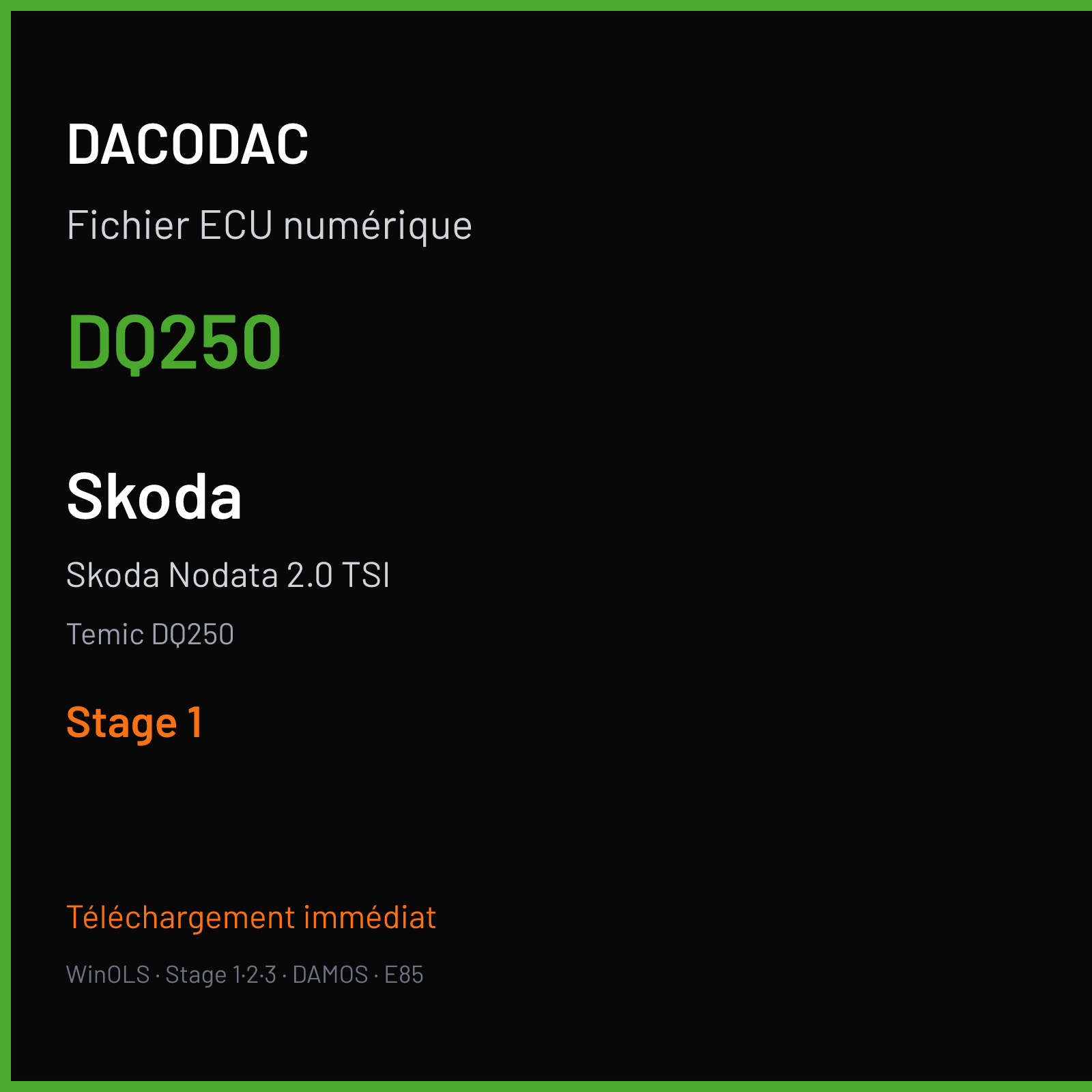 Skoda Nodata 2.0 TSI (2018) — Temic DQ250 — DQ250 — Stage 1