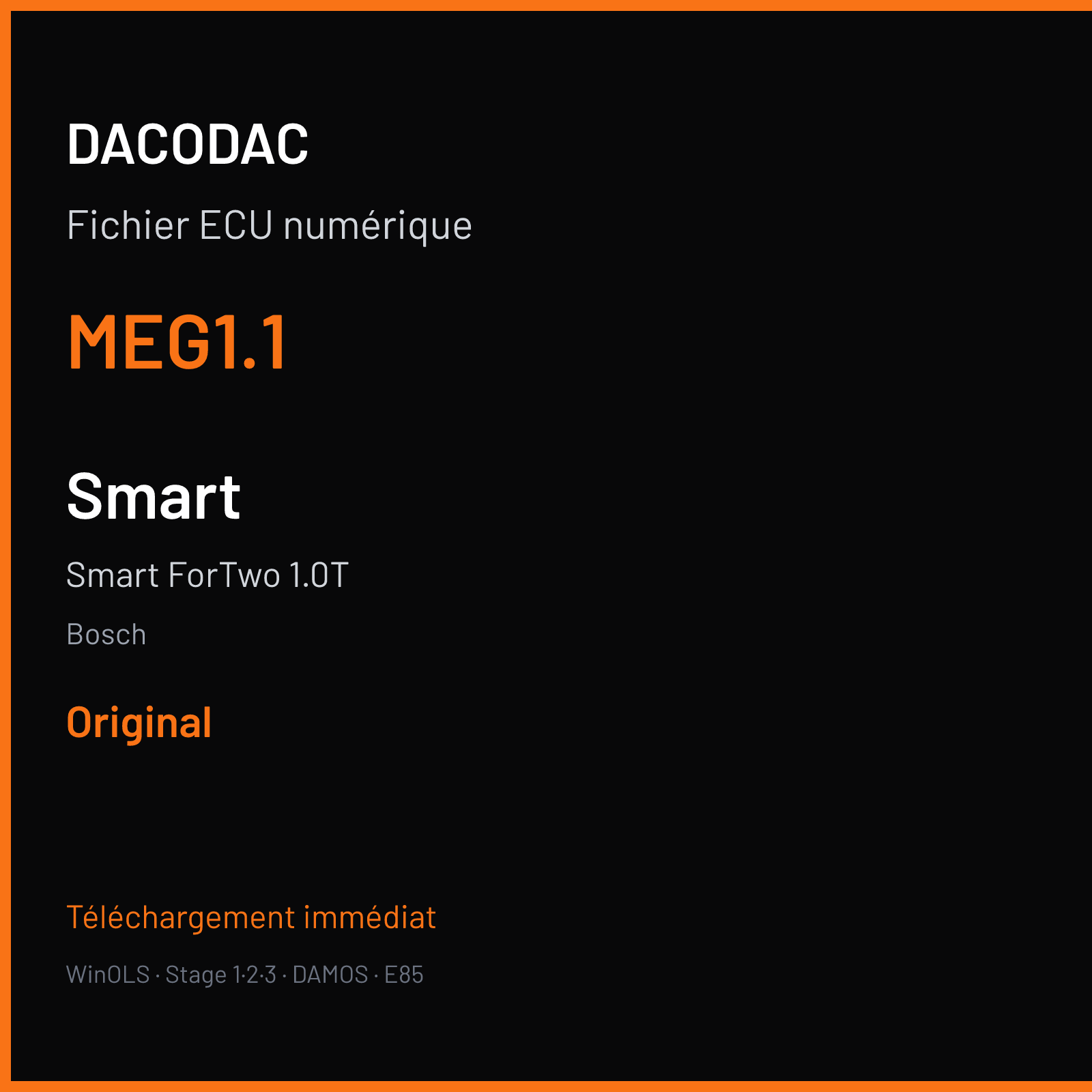 Smart ForTwo 1.0T (2004) — Bosch — MEG1.1 — Original