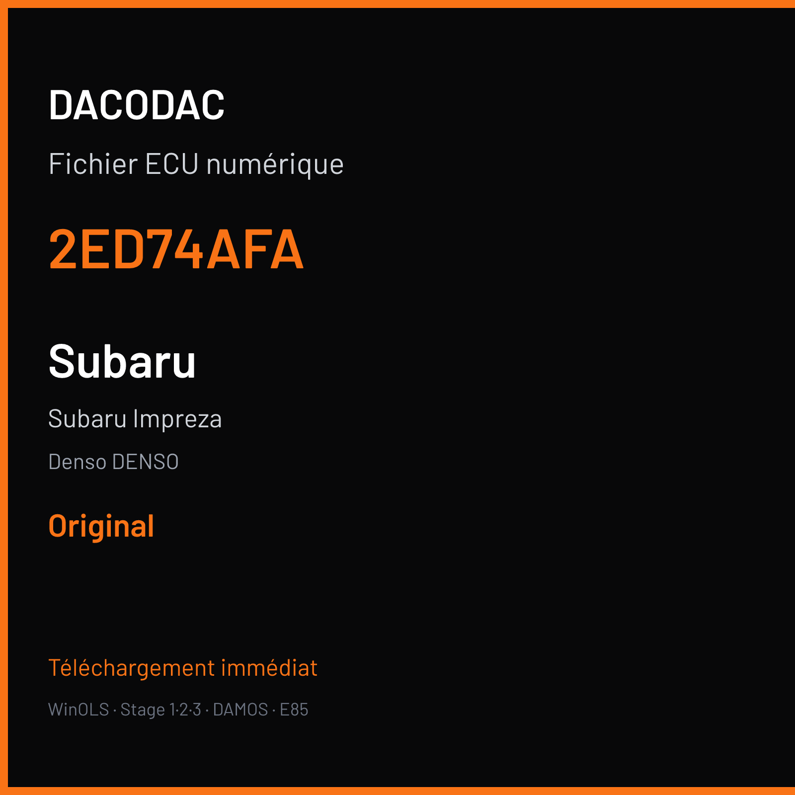 Subaru Impreza (2011) — Denso DENSO — 2ED74AFA — Original
