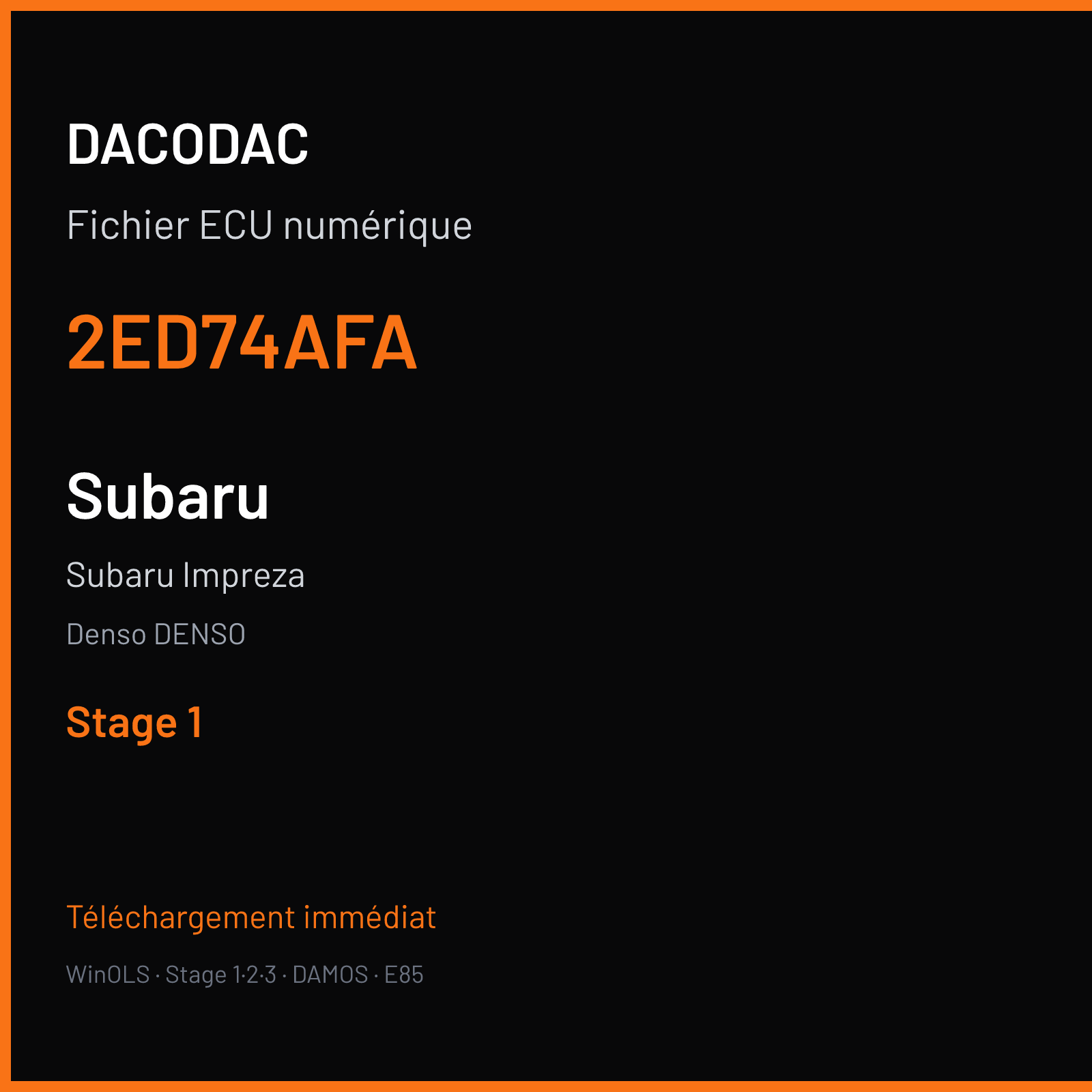 Subaru Impreza (2011) — Denso DENSO — 2ED74AFA — Stage 1