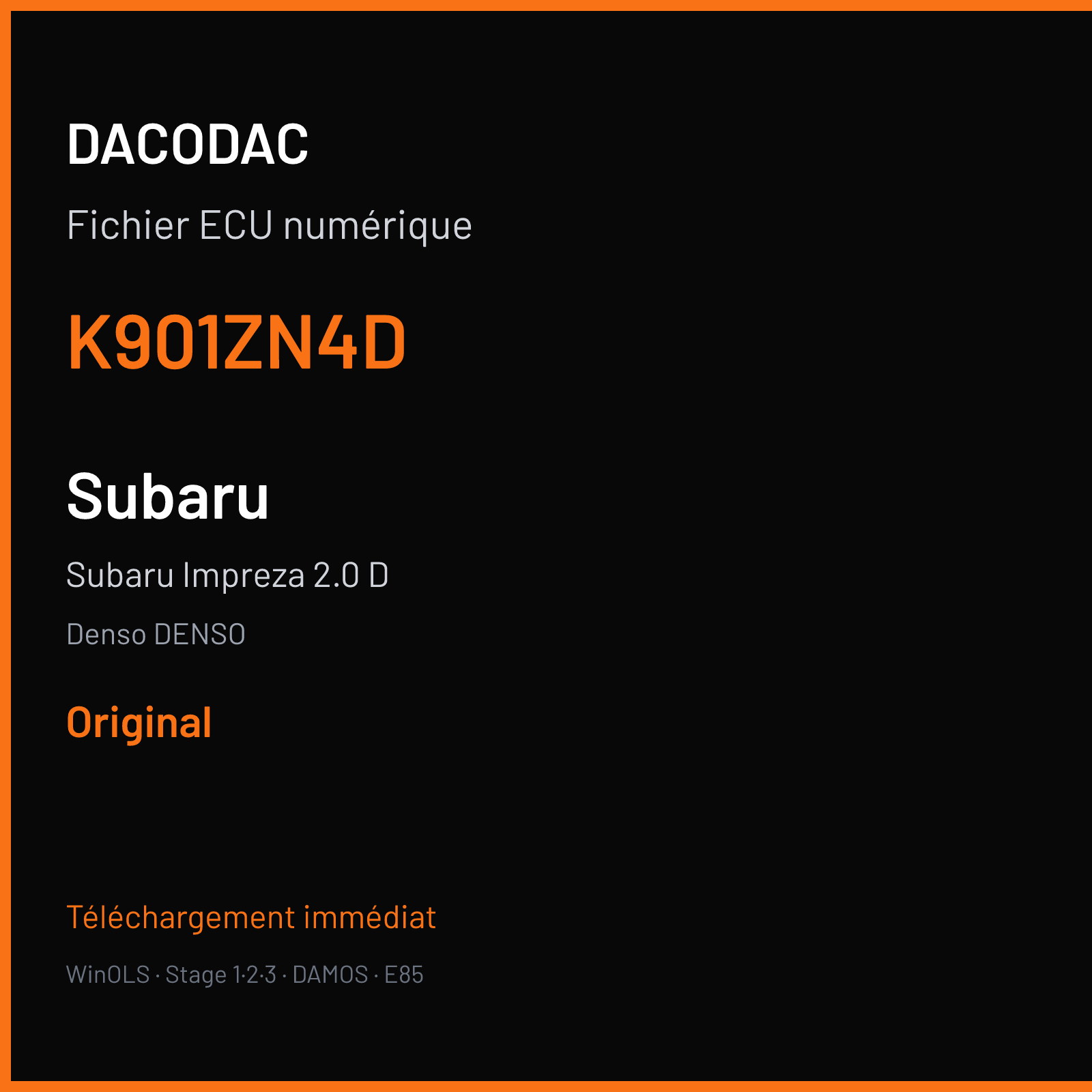 Subaru Impreza 2.0 D (2012) — Denso DENSO — K901ZN4D — Original