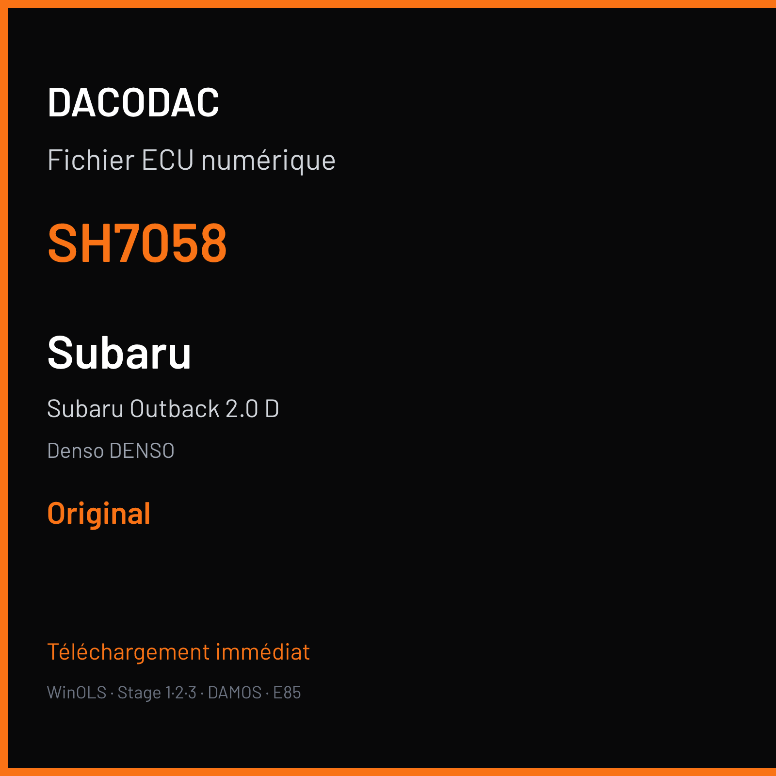 Subaru Outback 2.0 D (2013) — Denso DENSO — SH7058 — Original