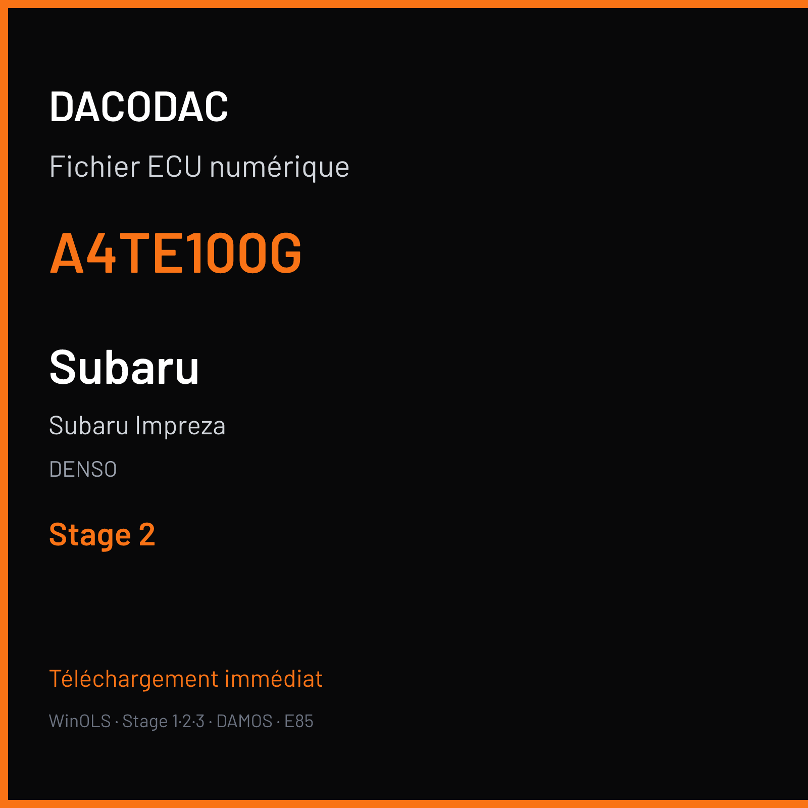Subaru Impreza (2004) — DENSO — A4TE100G — Stage 2