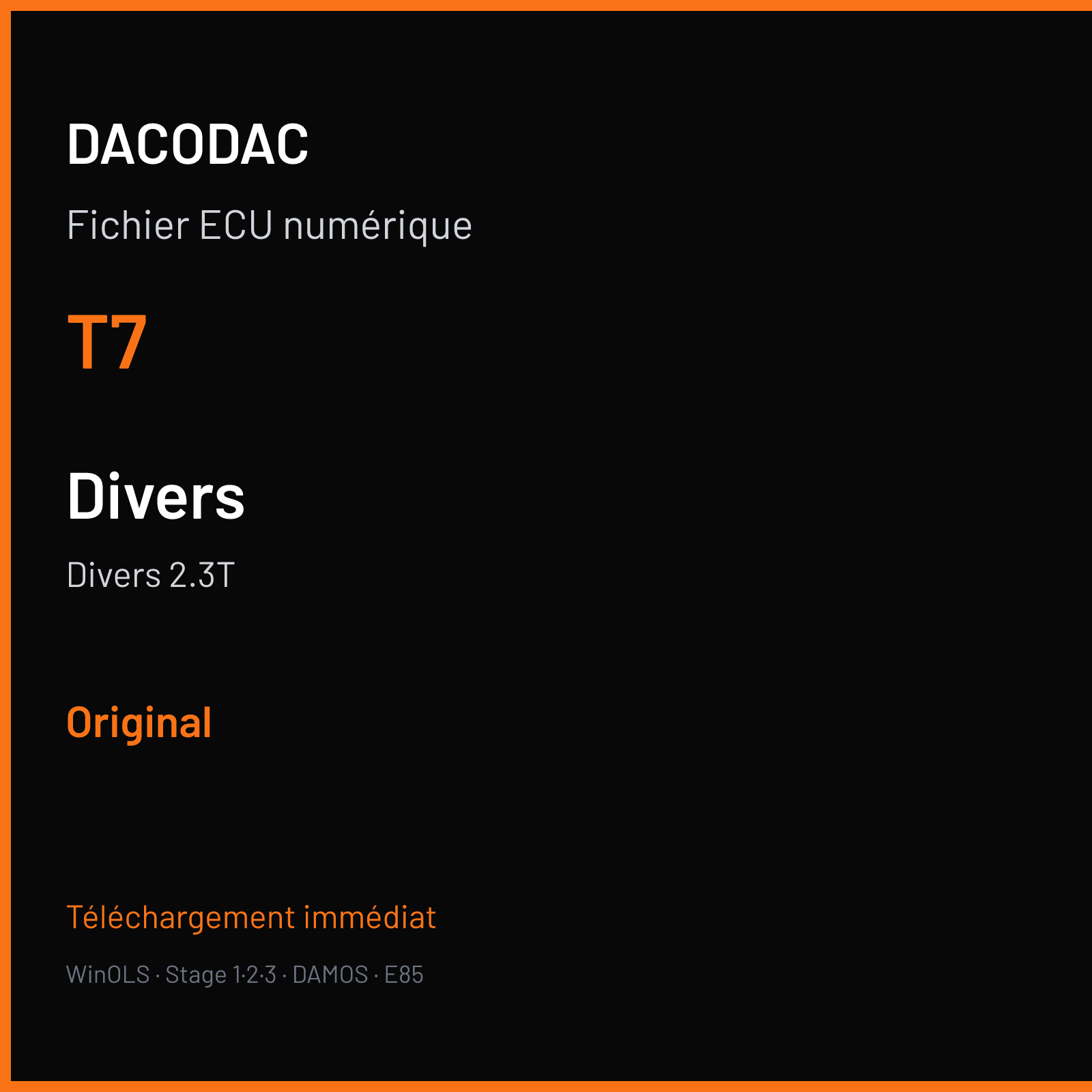 Divers 2.3T (2009) — T7 — Original