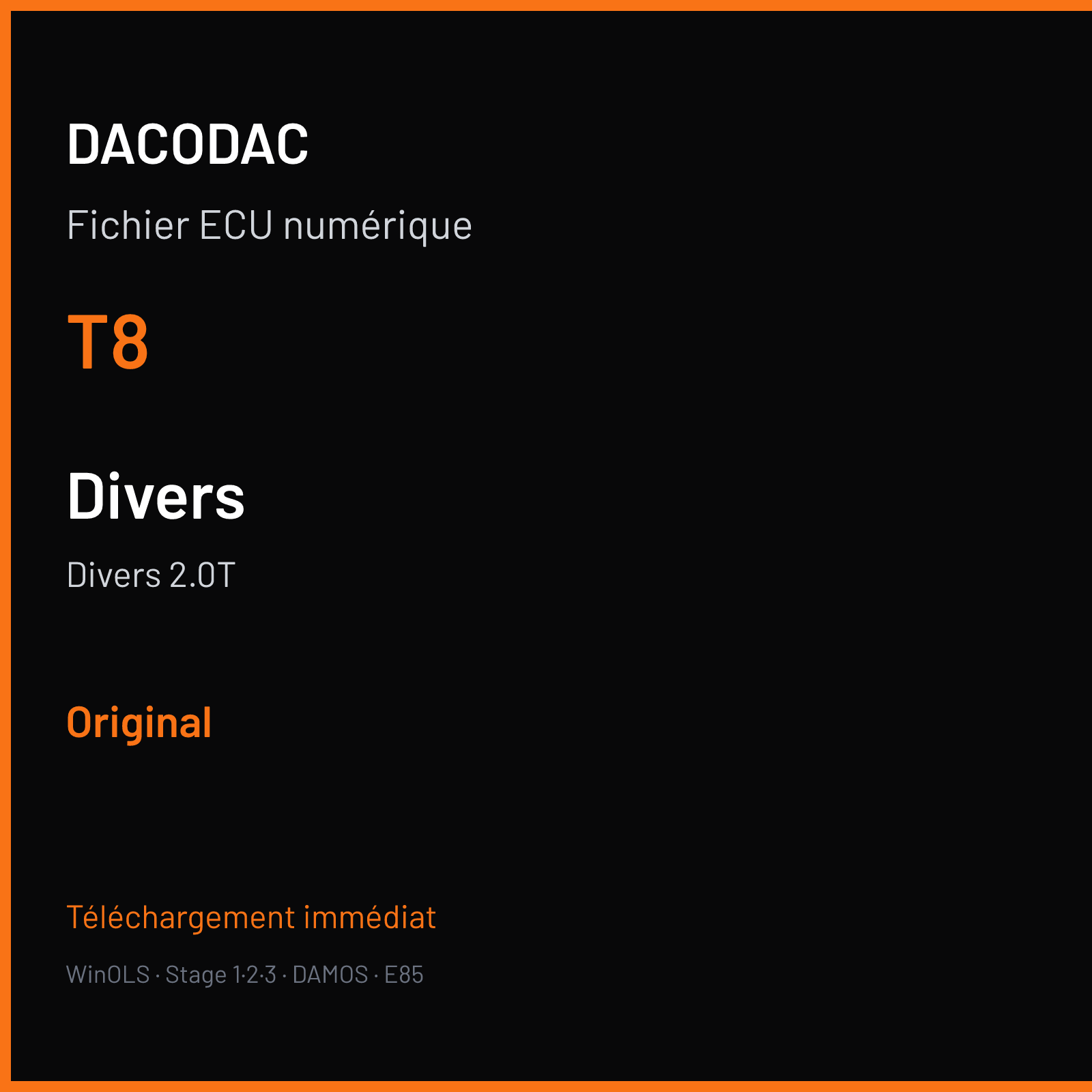 Divers 2.0T (2004) — T8 — Original