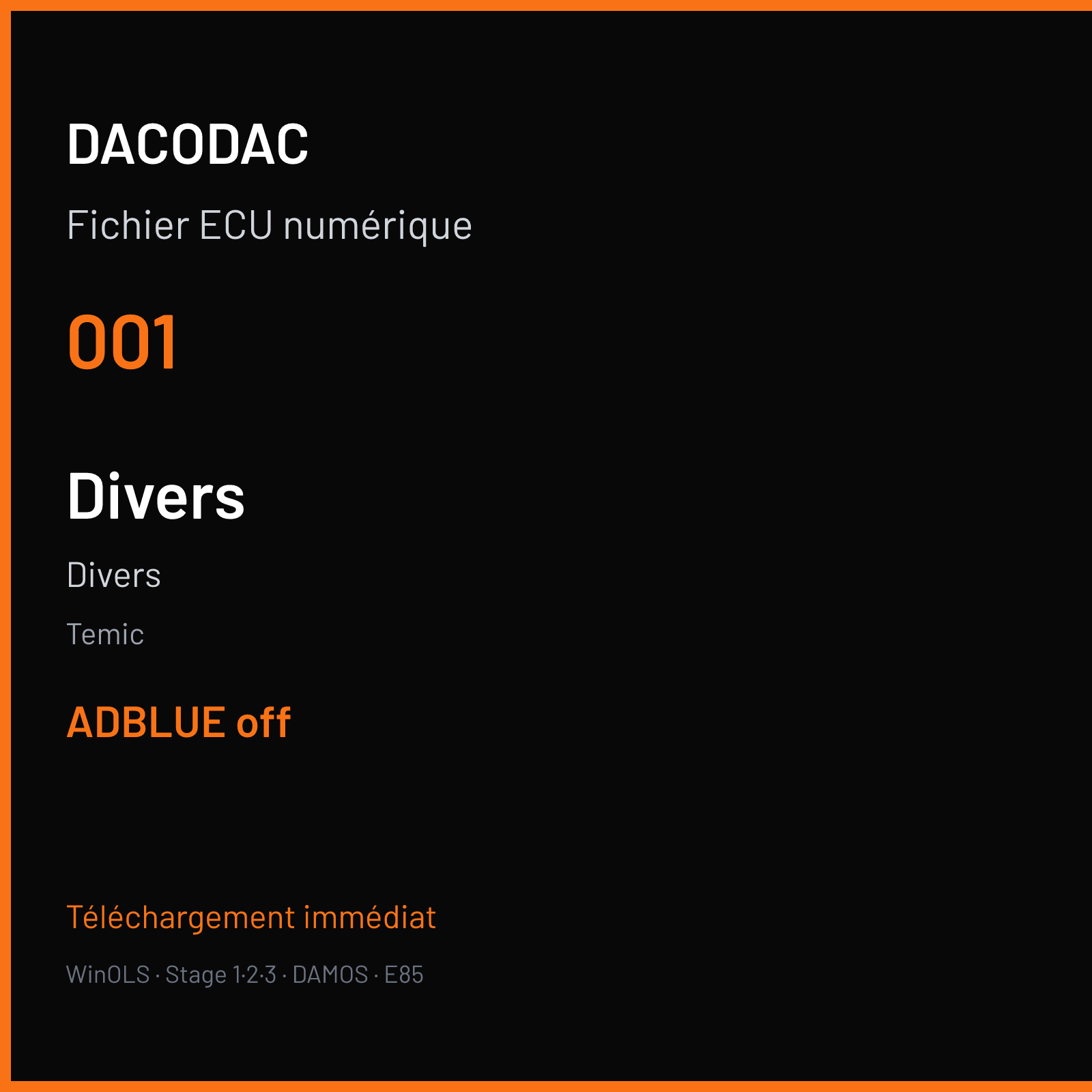 Divers (2013) — Temic — 001 — ADBLUE off