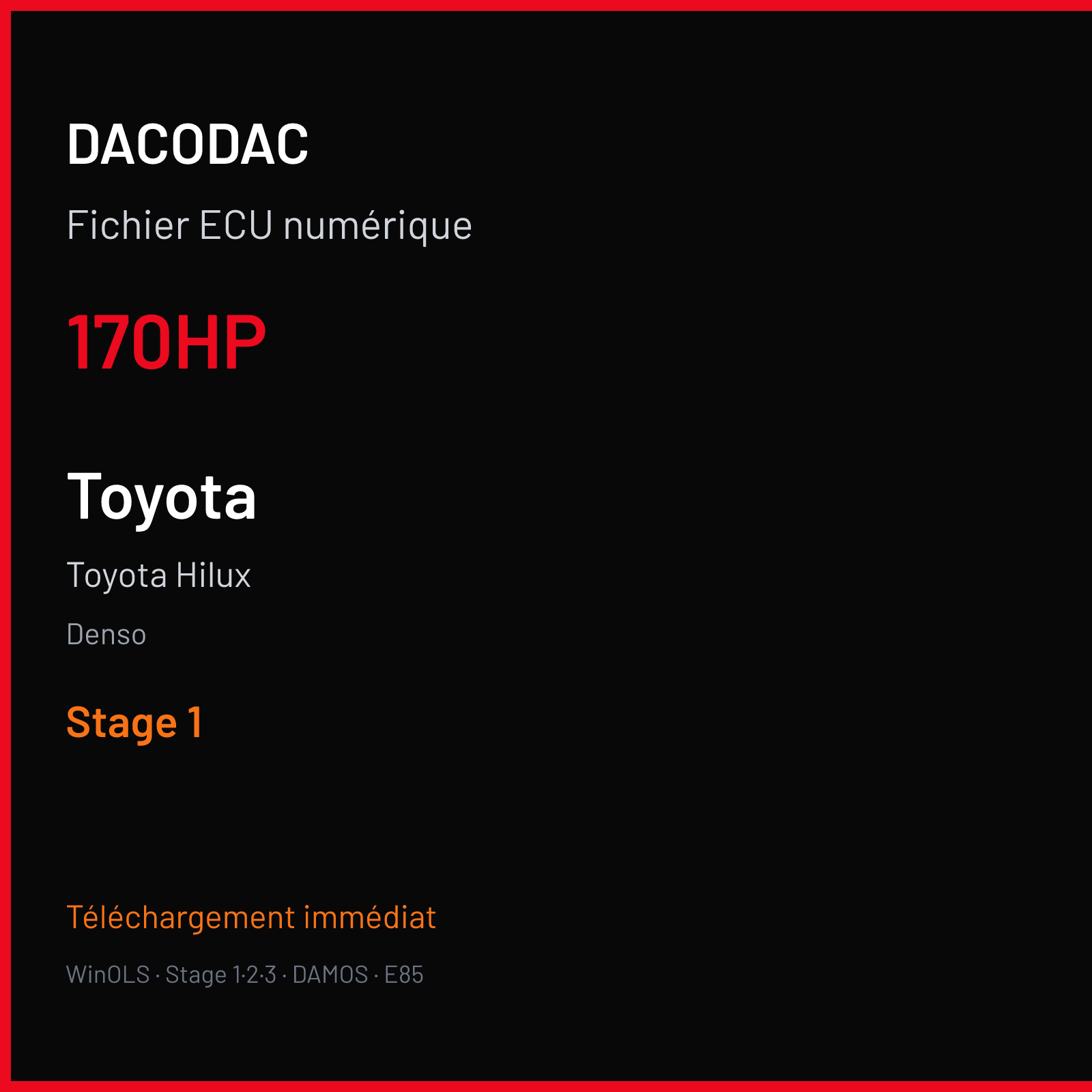 Toyota Hilux (2014) — Denso — 170HP — Stage 1