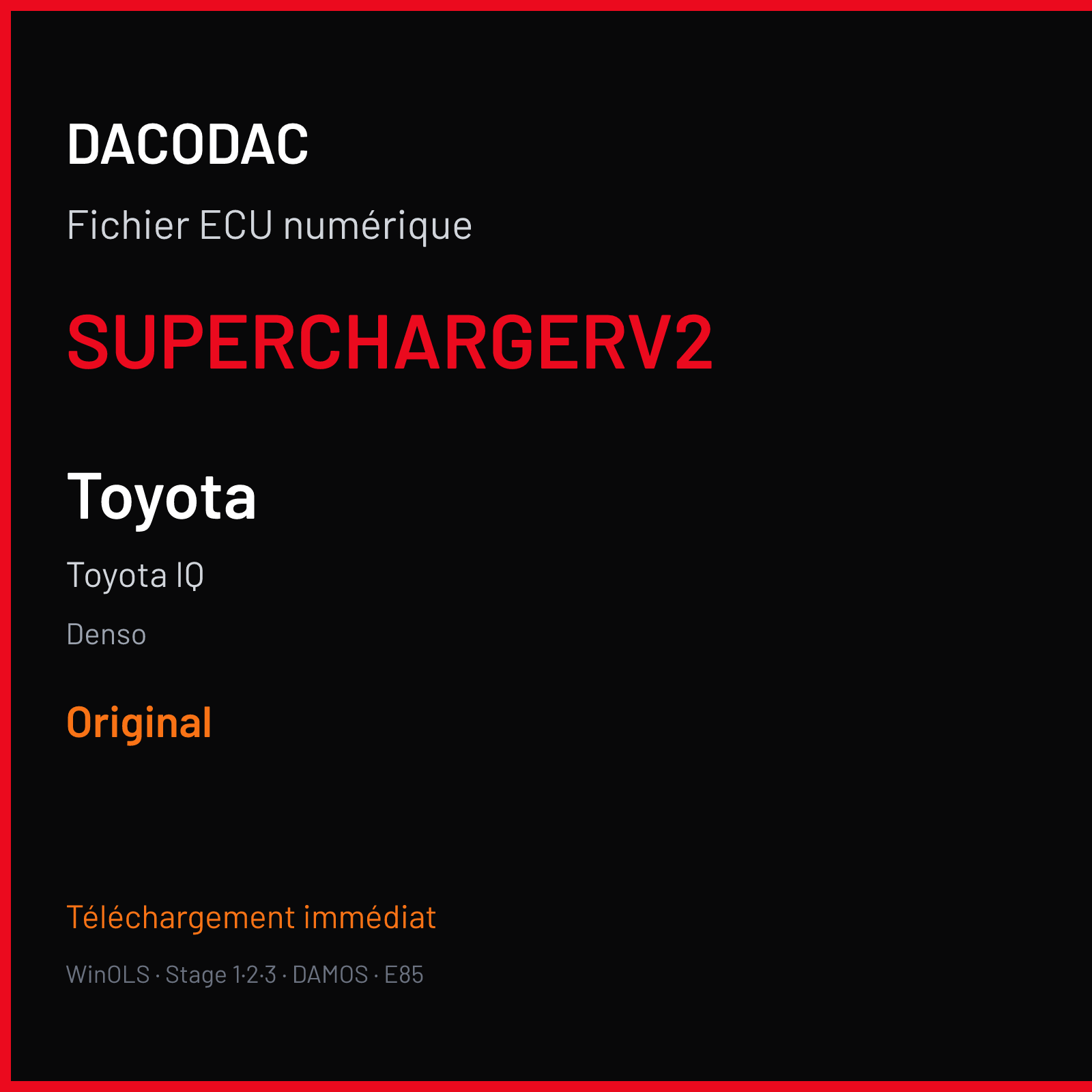 Toyota IQ — Denso — SUPERCHARGERV2 — Original