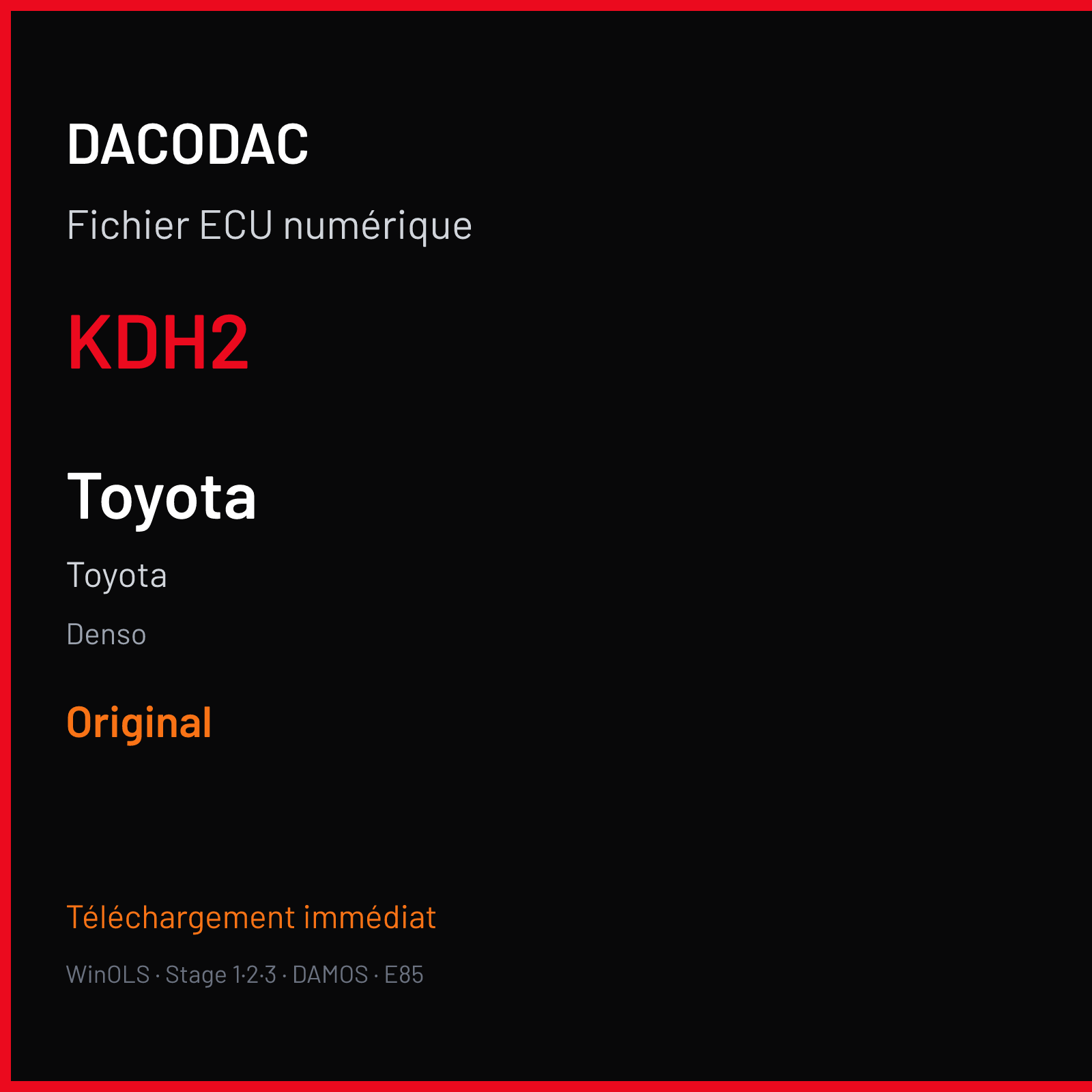 Toyota (2016) — Denso — KDH2 — Original