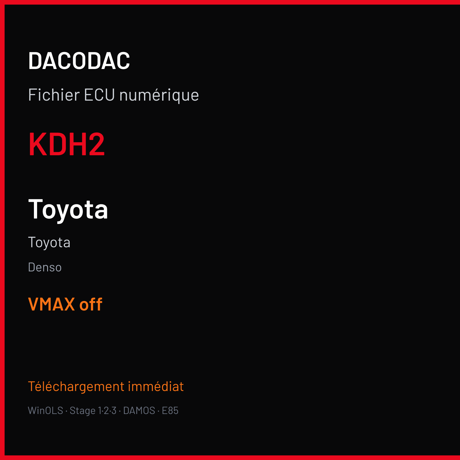 Toyota (2016) — Denso — KDH2 — VMAX off