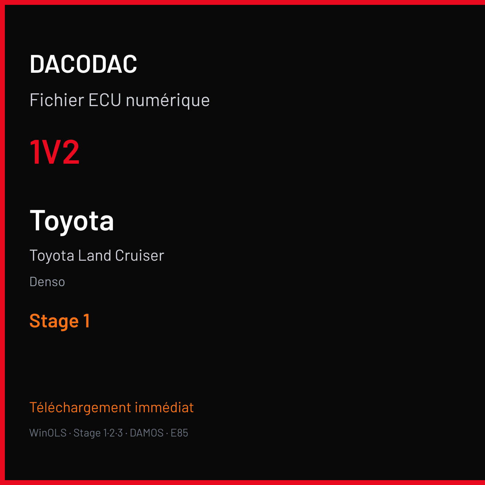 Toyota Land Cruiser (2013) — Denso — 1V2 — Stage 1