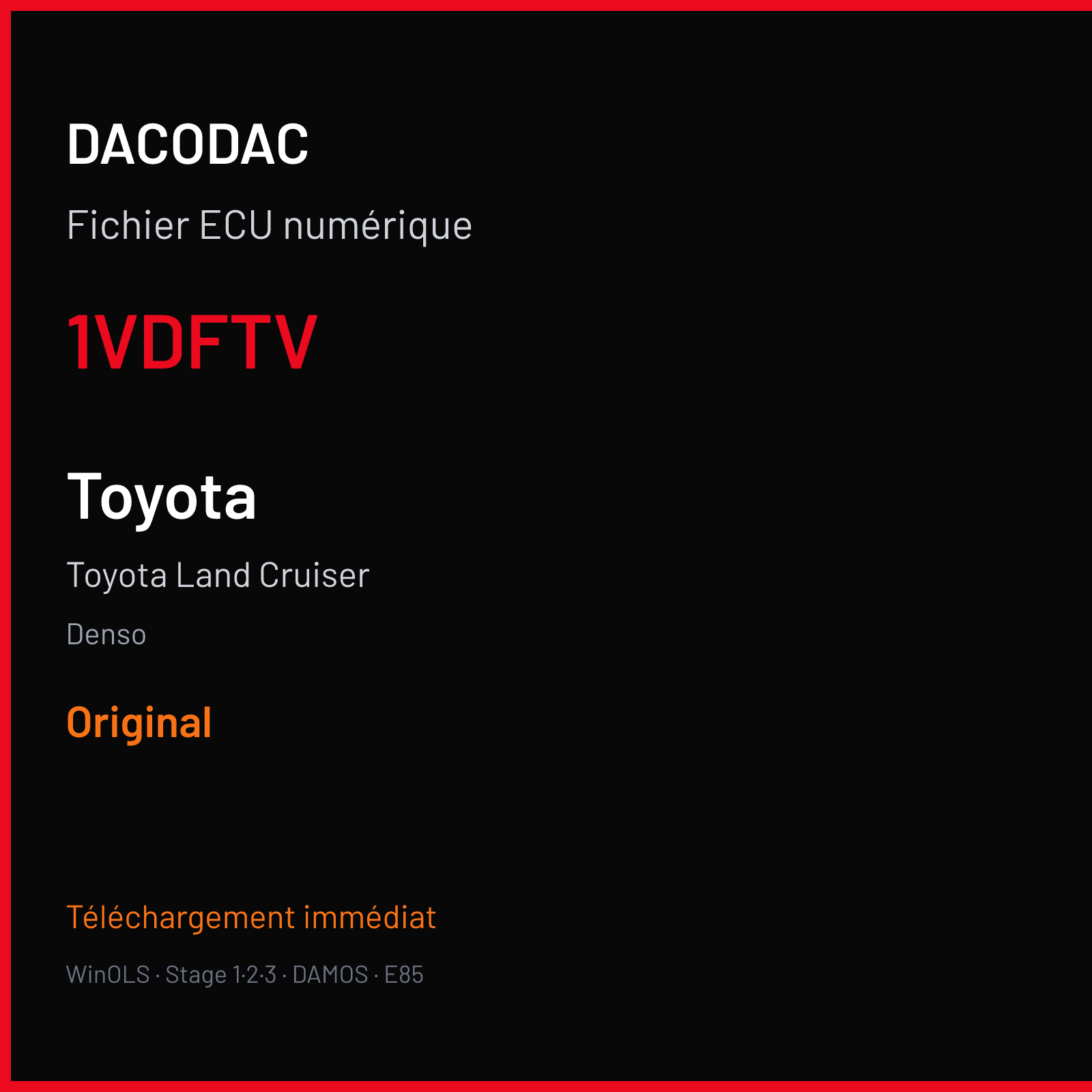 Toyota Land Cruiser (2015) — Denso — 1VDFTV — Original