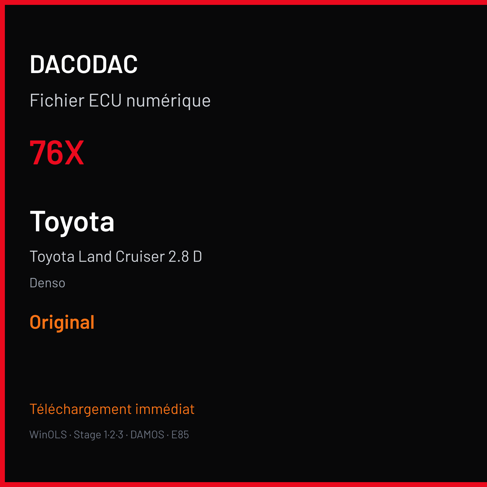 Toyota Land Cruiser 2.8 D (2017) — Denso — 76X — Original