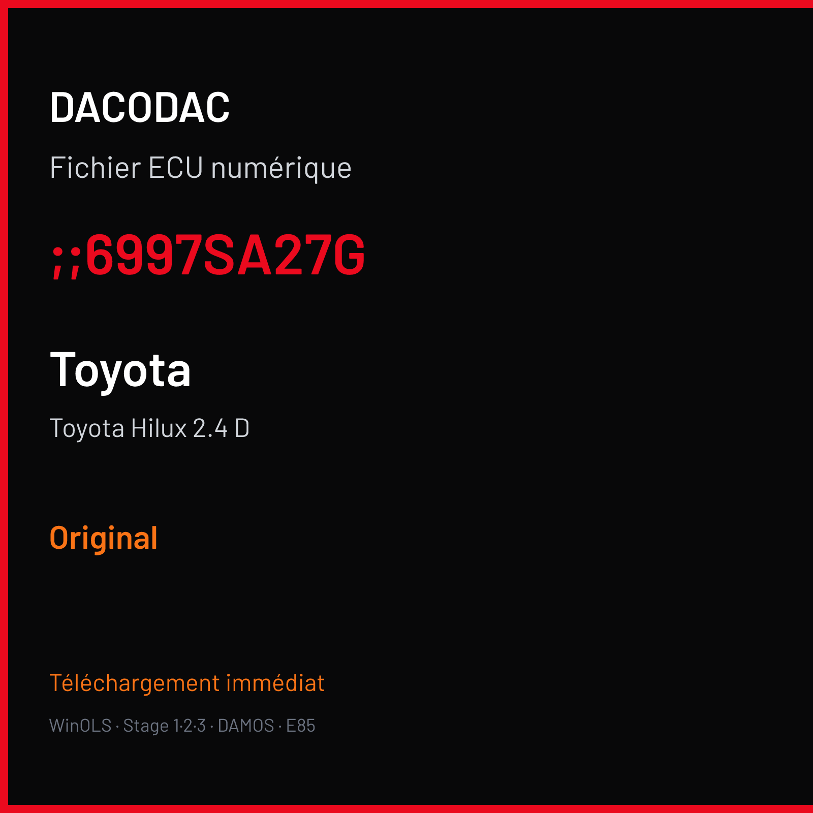 Toyota Hilux 2.4 D (2020) — ;;6997SA27G — Original