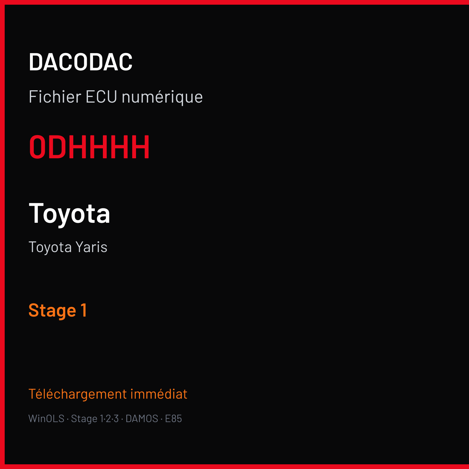 Toyota Yaris — 0DHHHH — Stage 1