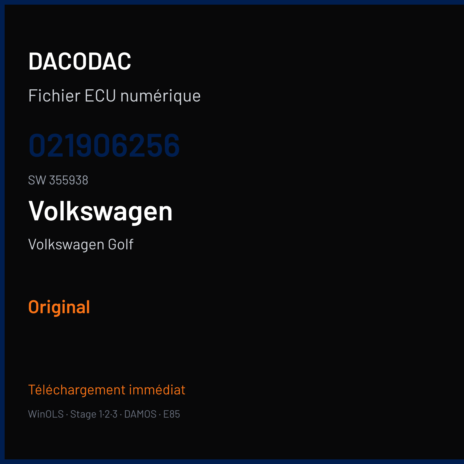 Volkswagen Golf — 021906256 · 355938 — Original