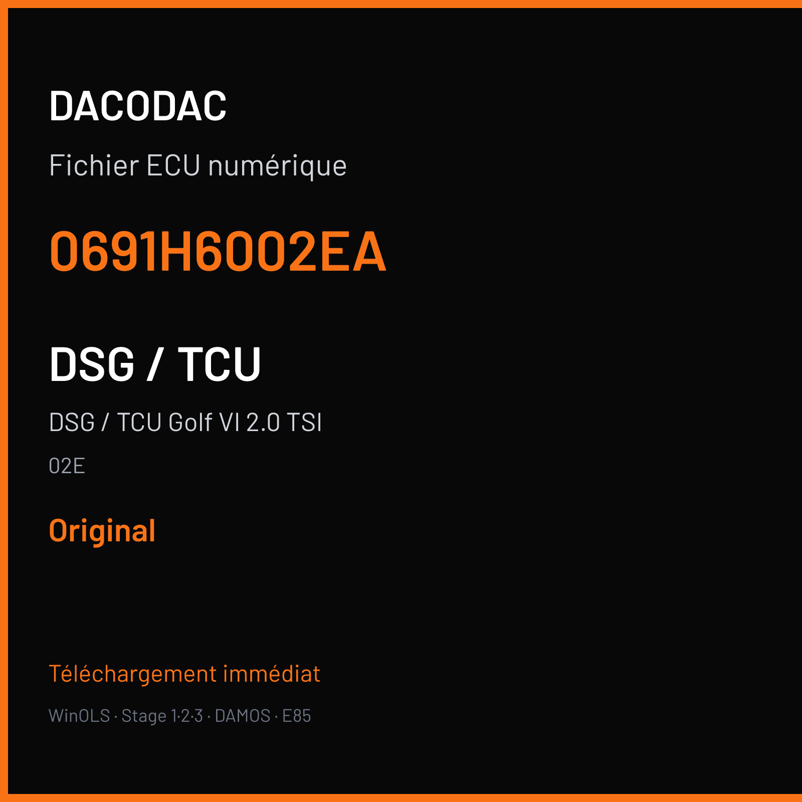DSG / TCU Golf VI 2.0 TSI (2012) — 02E — 0691H6002EA — Original