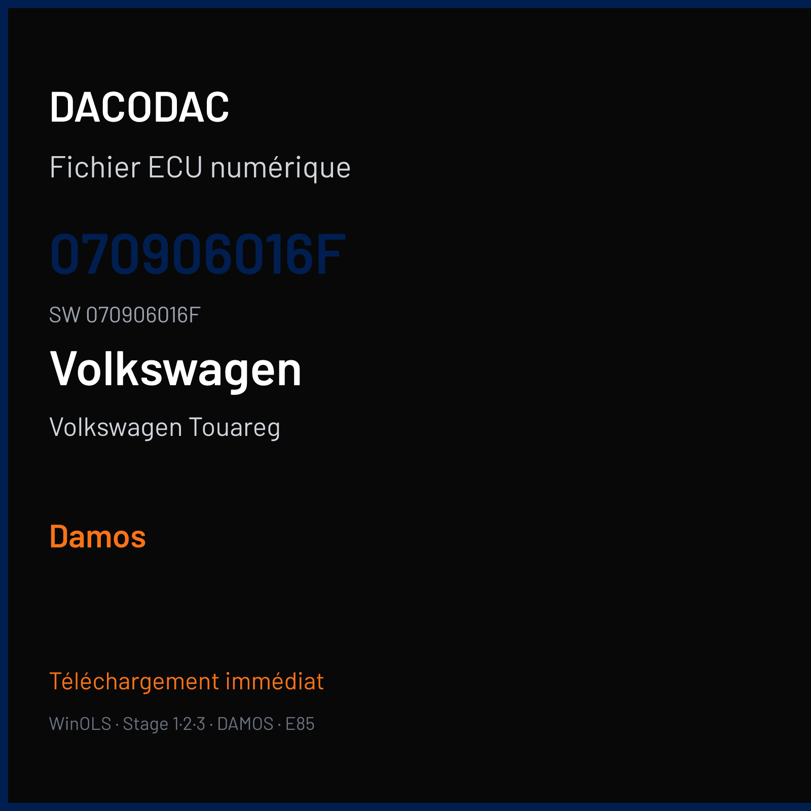 Volkswagen Touareg — 070906016F · 070906016F — Damos