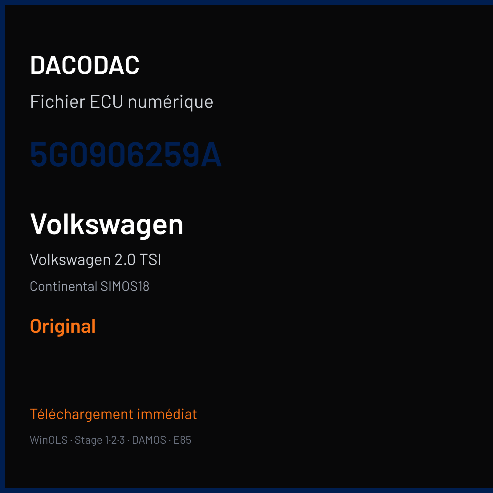 Volkswagen 2.0 TSI (2015) — Continental SIMOS18 — 5G0906259A — Original