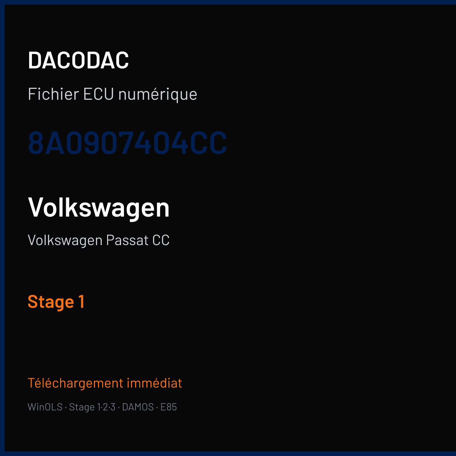 Volkswagen Passat CC — 8A0907404CC — Stage 1