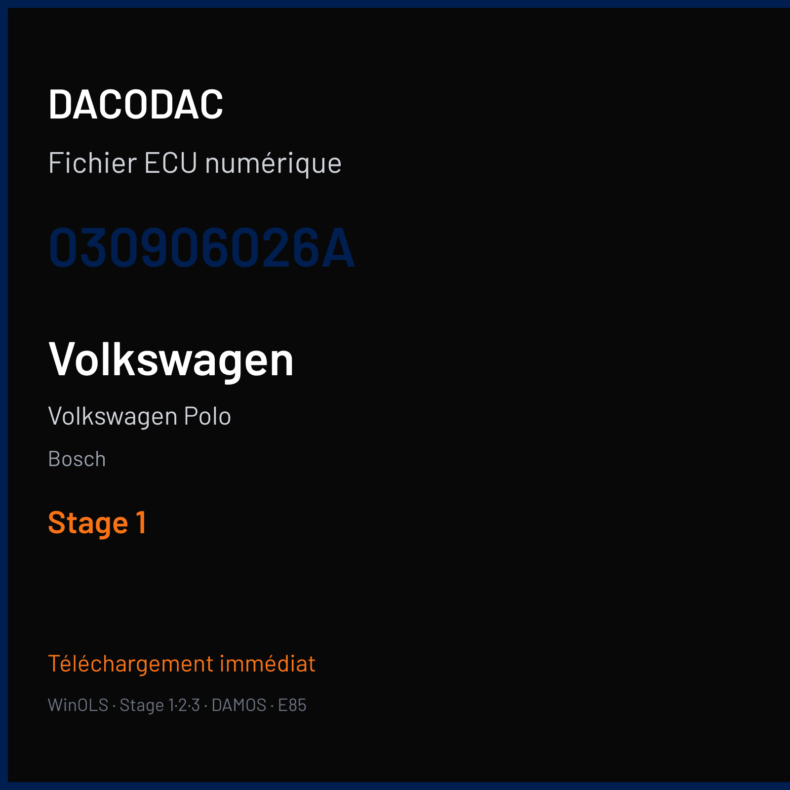 Volkswagen Polo — Bosch — 030906026A — Stage 1