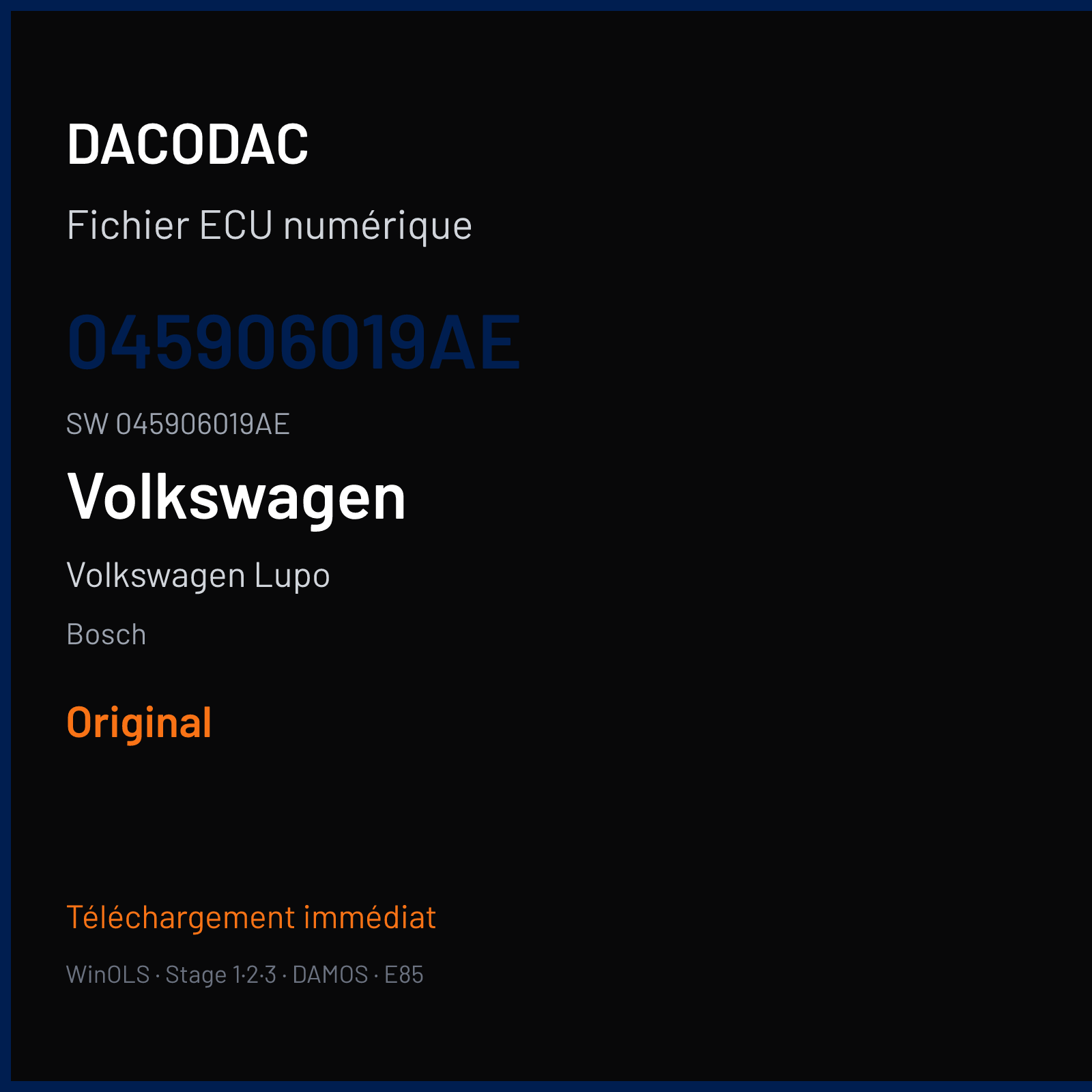 Volkswagen Lupo 61 ch — Bosch — 045906019AE · 045906019AE · 363567 — Original
