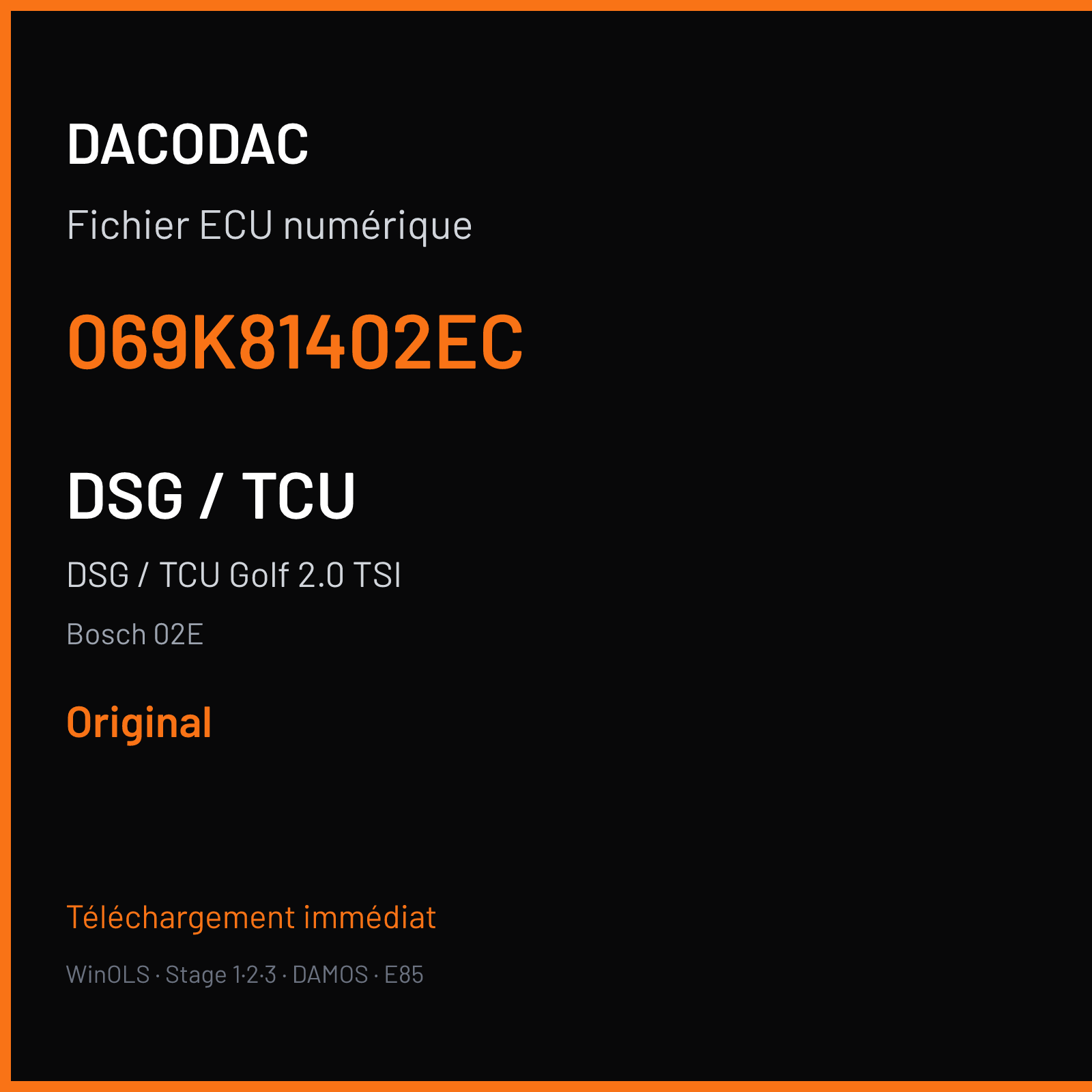 DSG / TCU Golf 2.0 TSI (2012) — Bosch 02E — 069K81402EC — Original